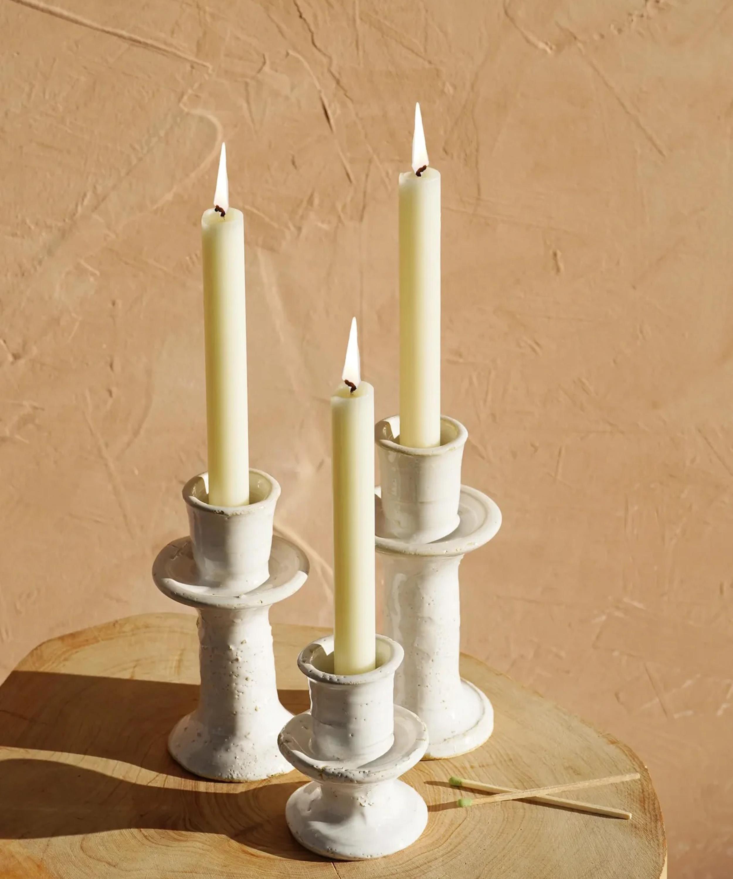 Moroccan White - Rustic Small Candleholder image number 2