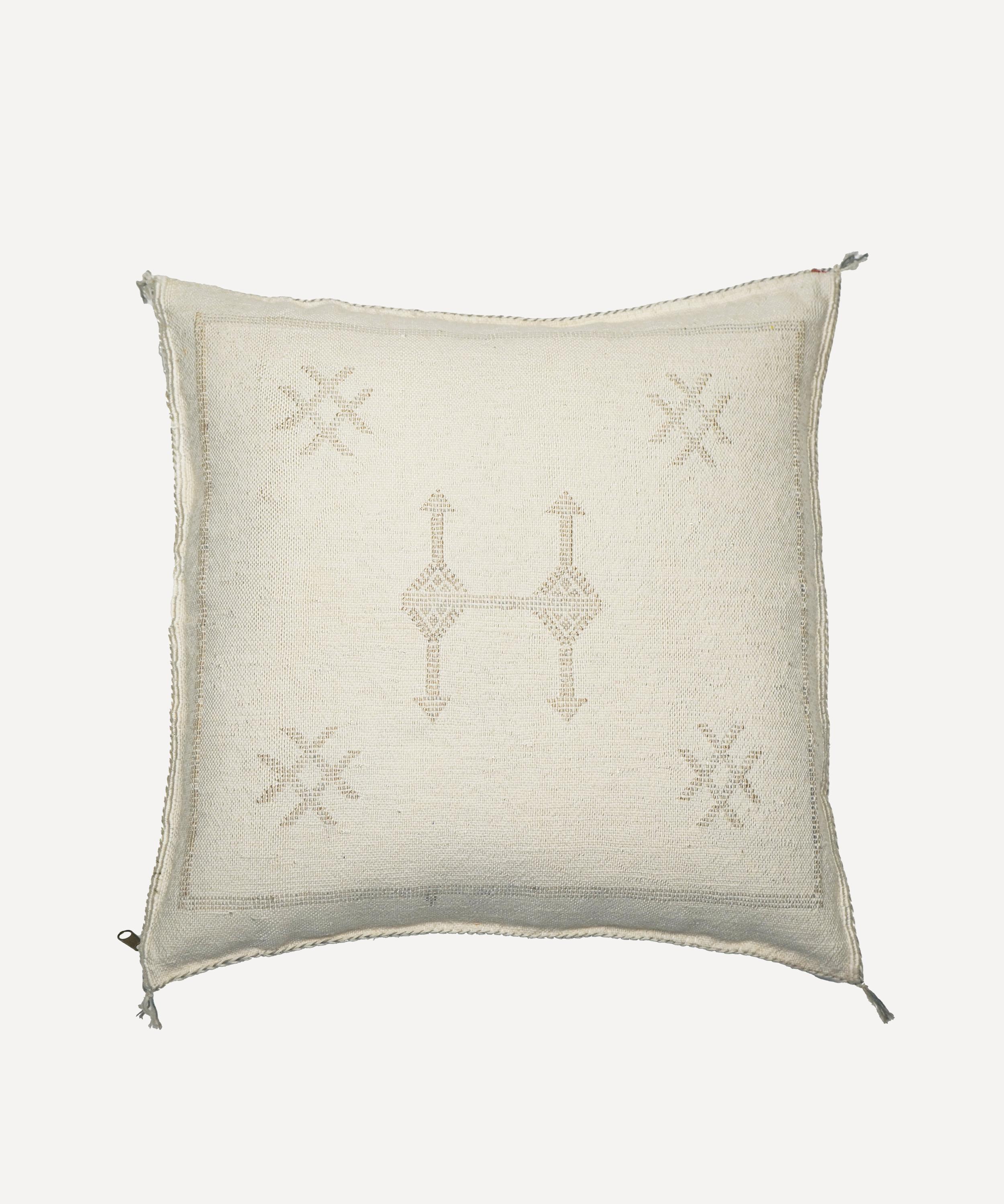 Moroccan White - Cactus Silk Cushion