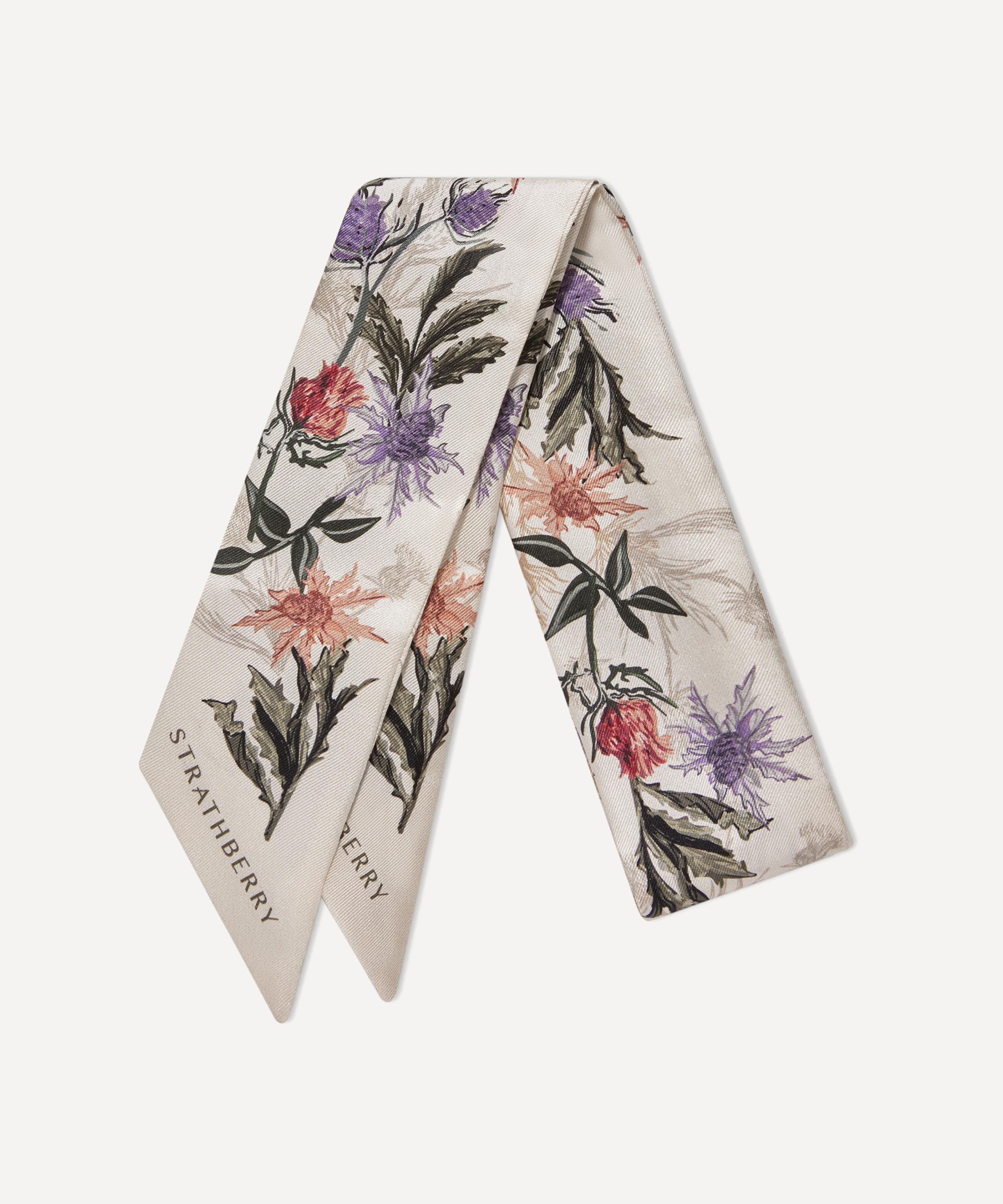 Strathberry - Skinny Silk Scarf image number 0