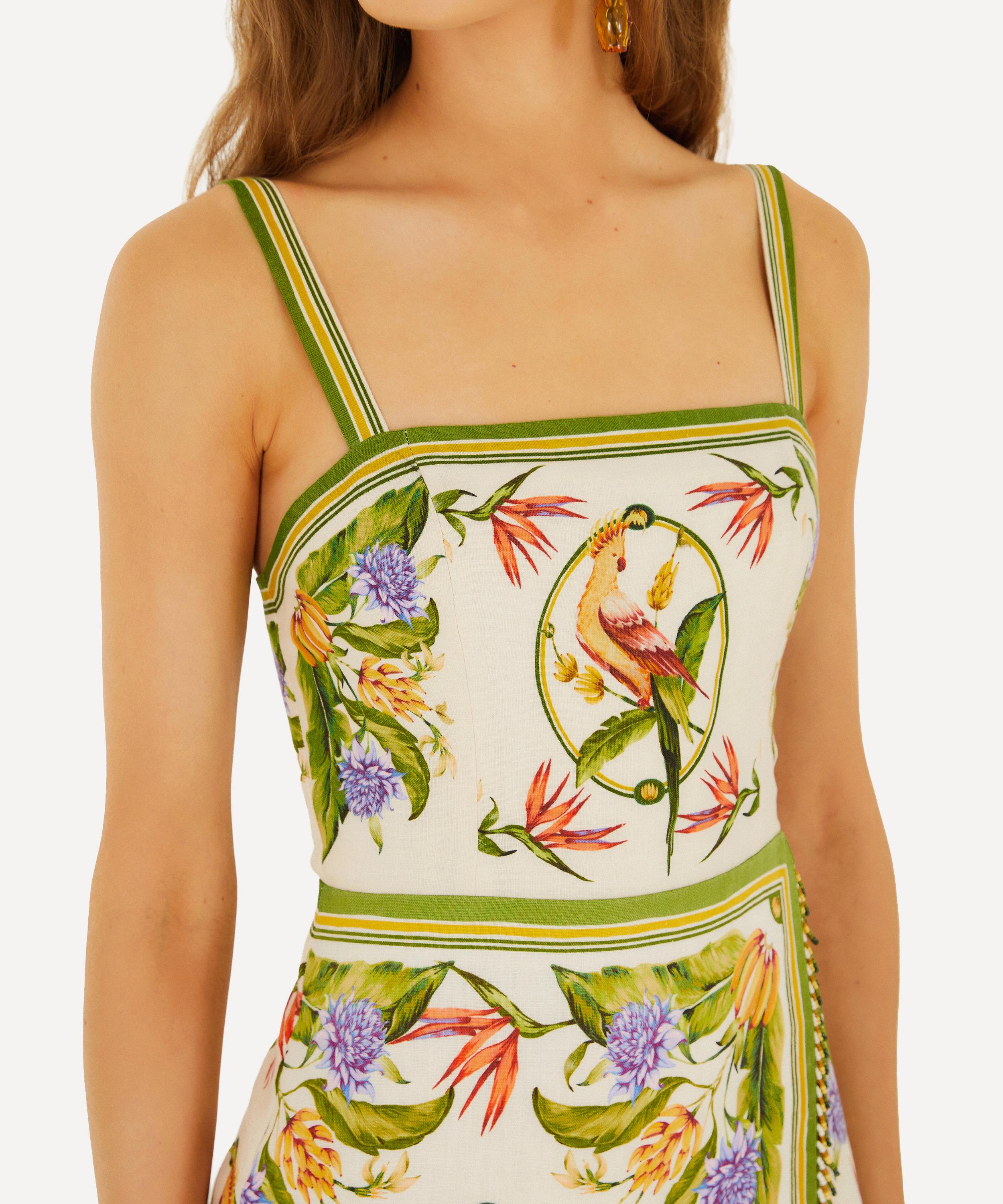 FARM Rio - Sand Tropical Scarf Mini Dress