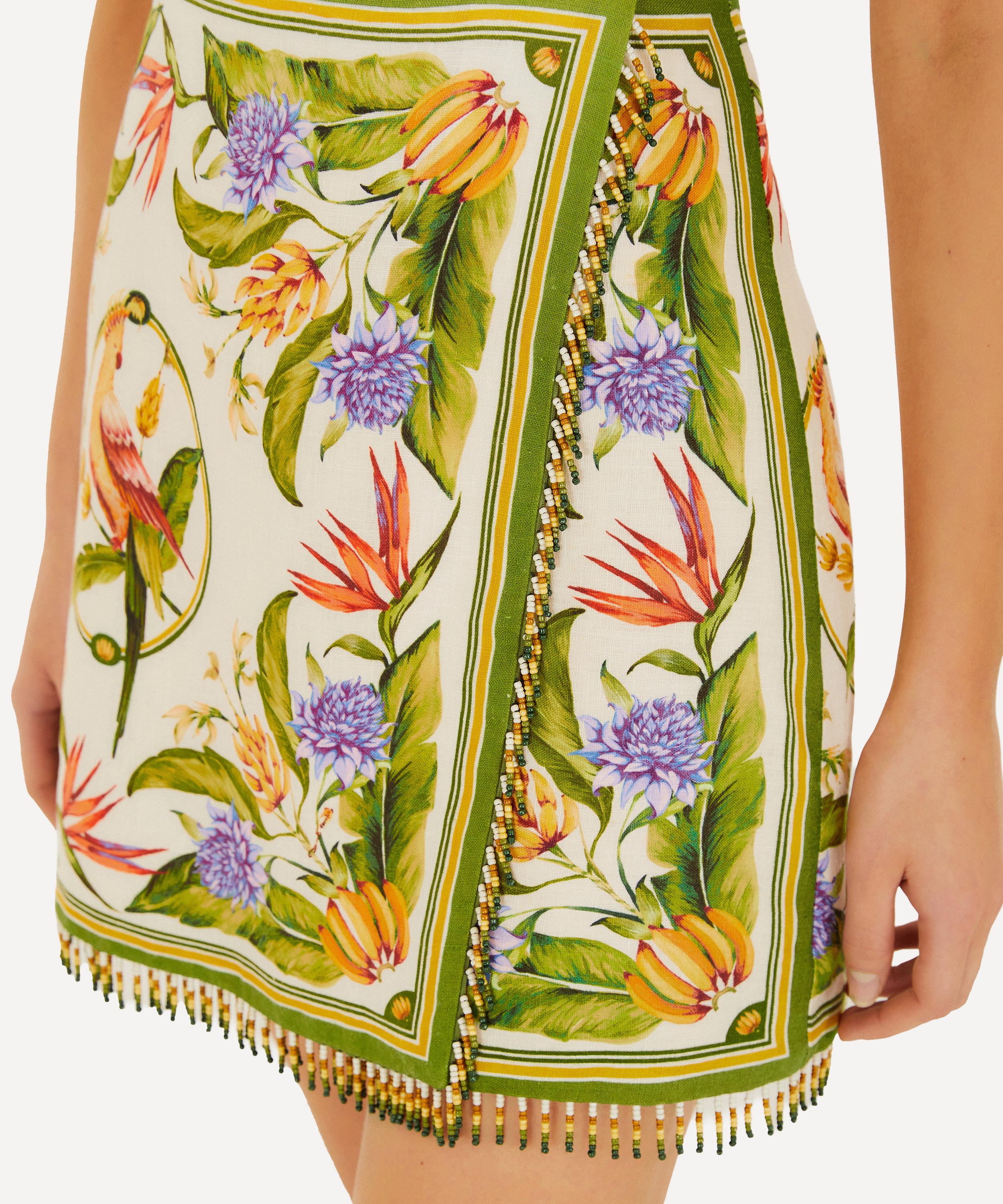 FARM Rio - Sand Tropical Scarf Mini Dress image number 1