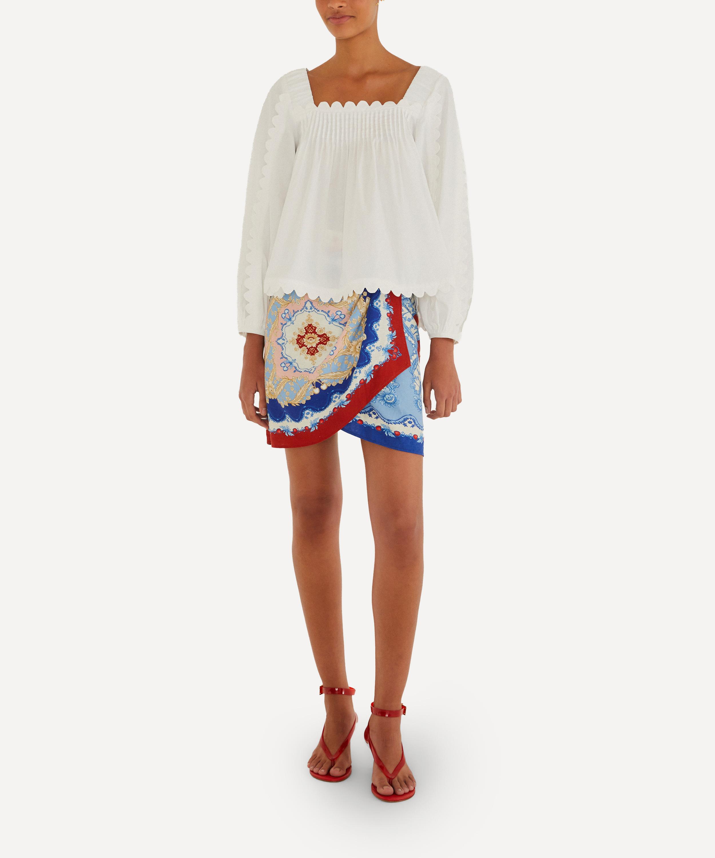 FARM Rio - Mixed Cherry Royalty Scarf Mini Skirt image number 1