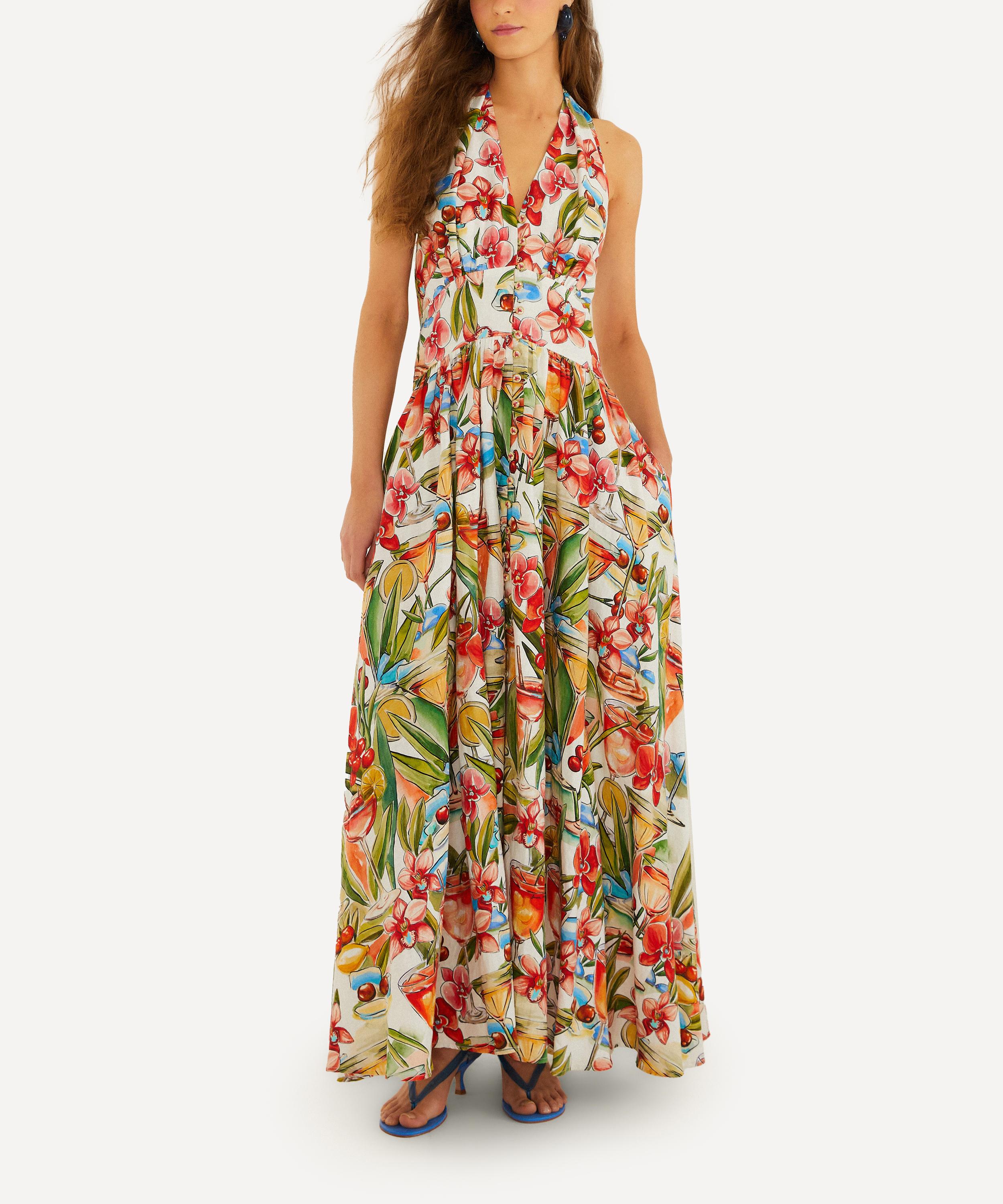 FARM Rio - Off-White Cocktail Maxi Dress