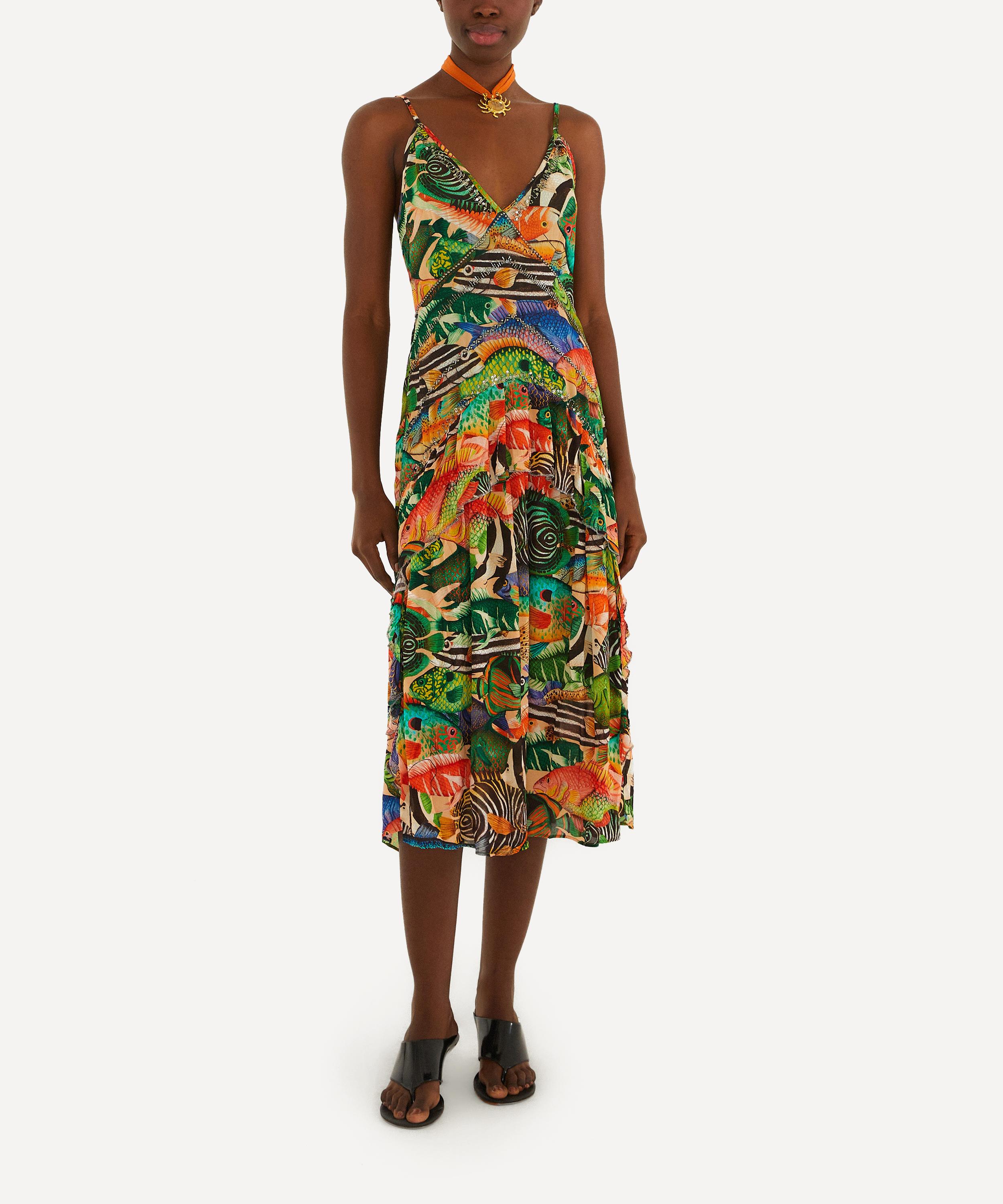 FARM Rio - Multicolour Fish Sea Midi Dress