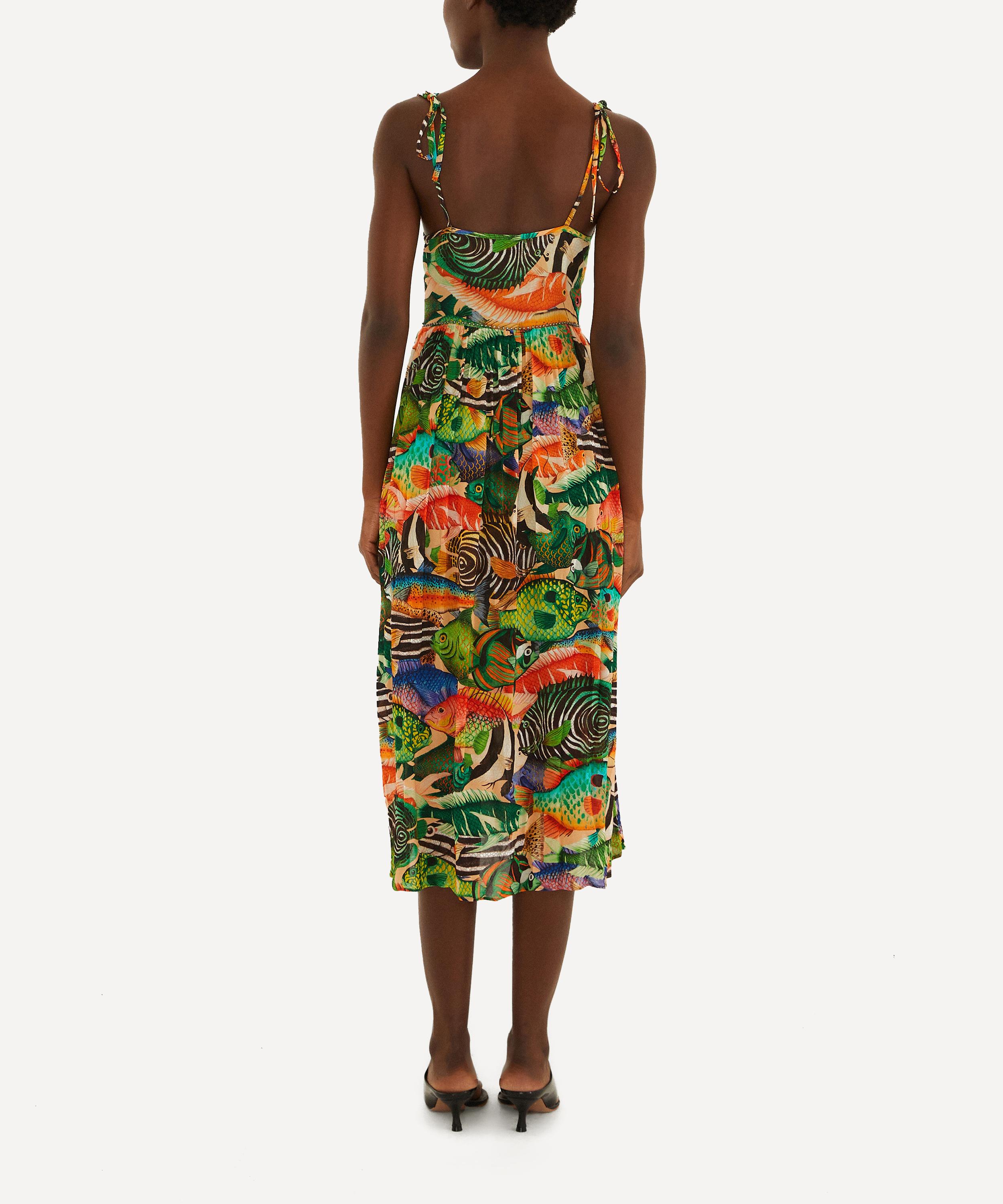 FARM Rio - Multicolour Fish Sea Midi Dress image number 1