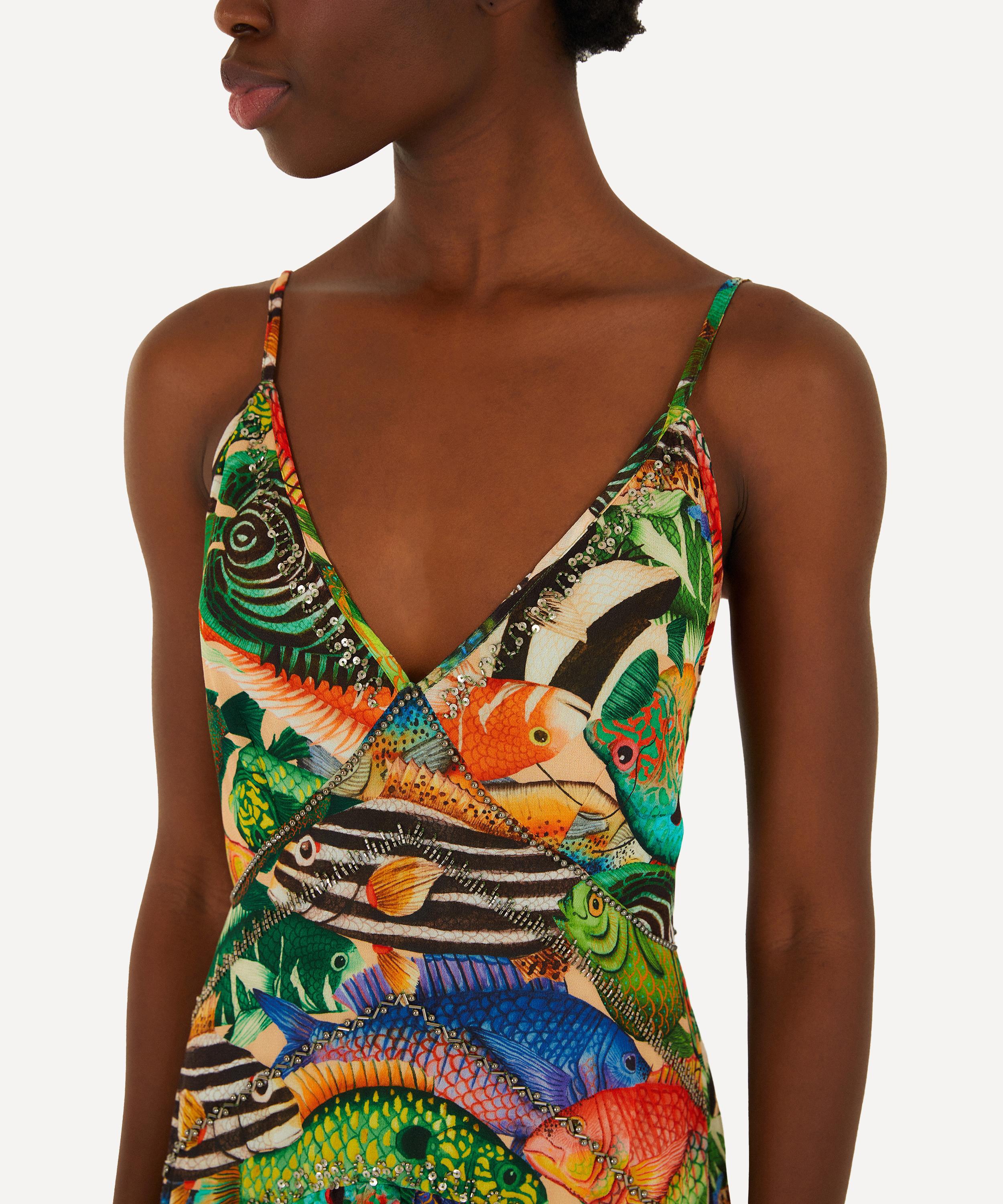 FARM Rio - Multicolour Fish Sea Midi Dress image number 2