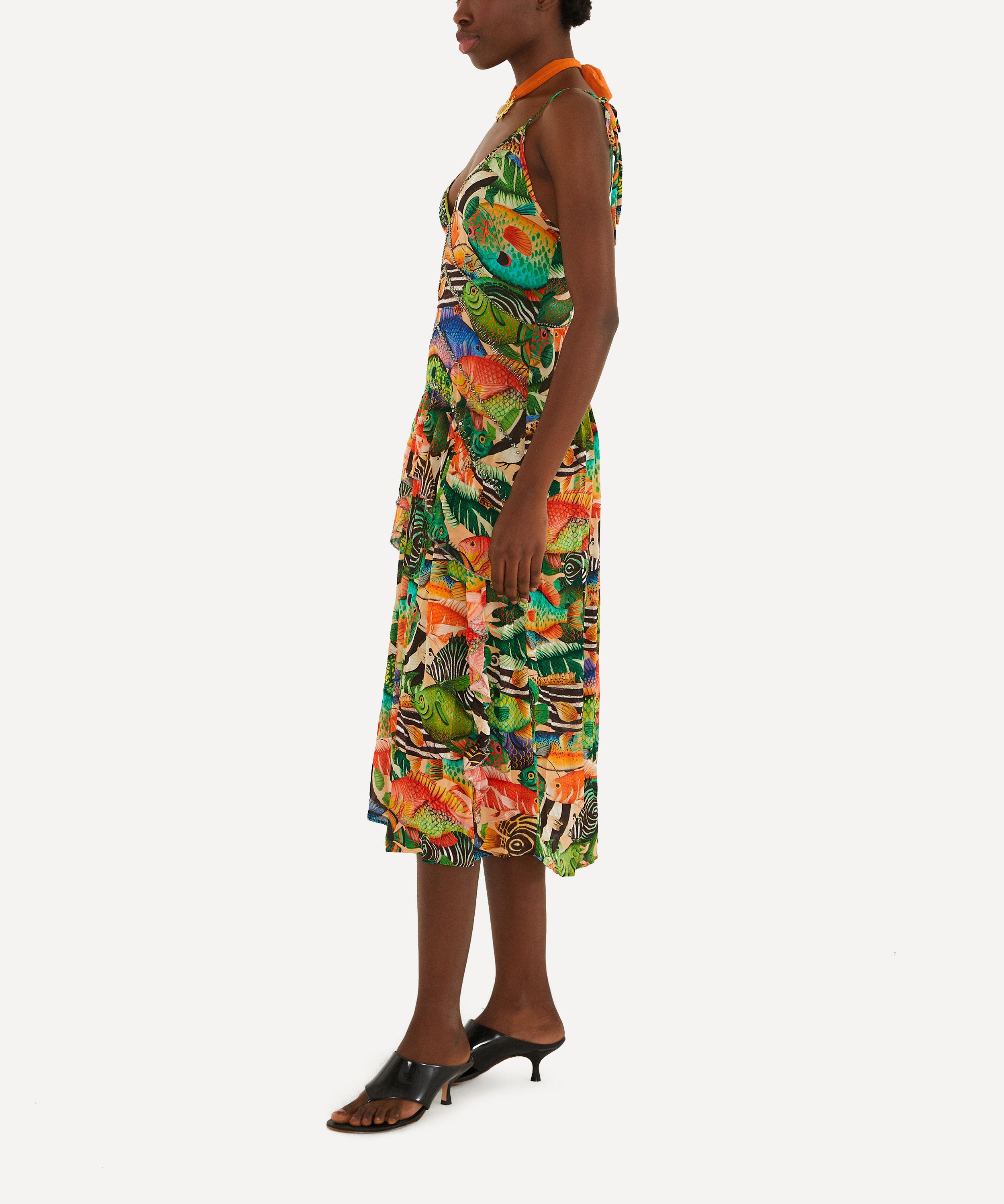 FARM Rio - Multicolour Fish Sea Midi Dress image number 3