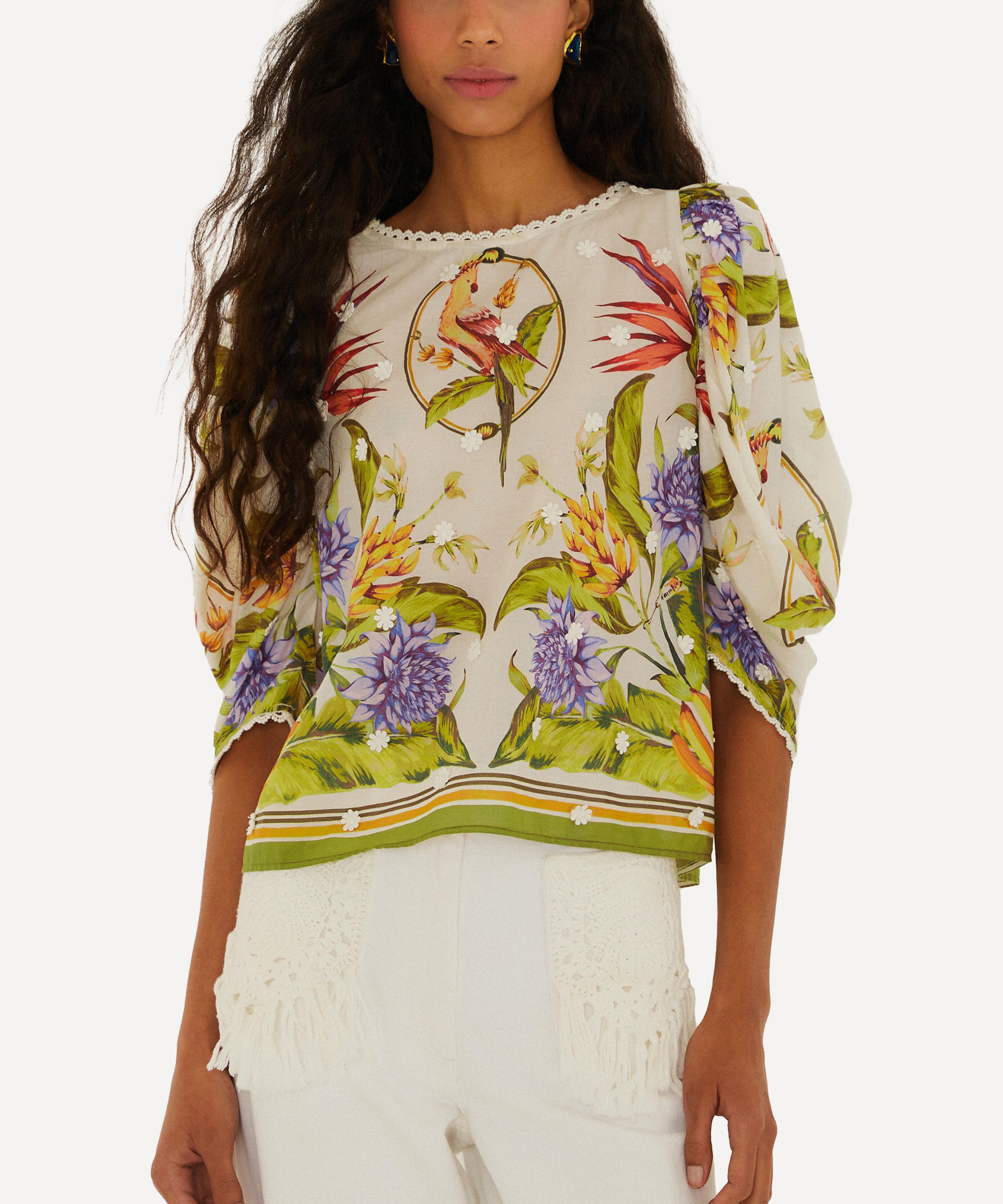 FARM Rio - Sand Tropical Scarf Blouse