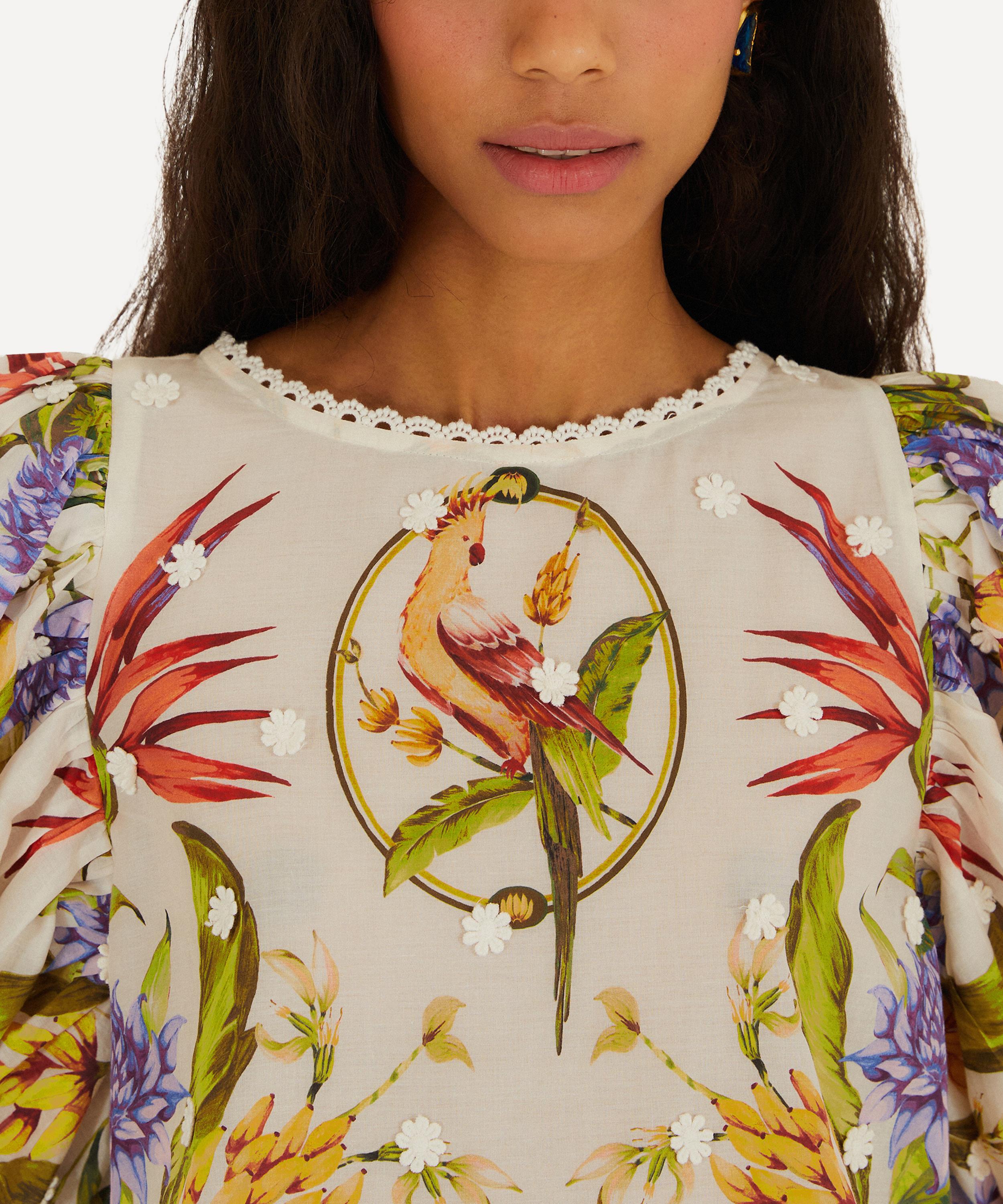 FARM Rio - Sand Tropical Scarf Blouse image number 1