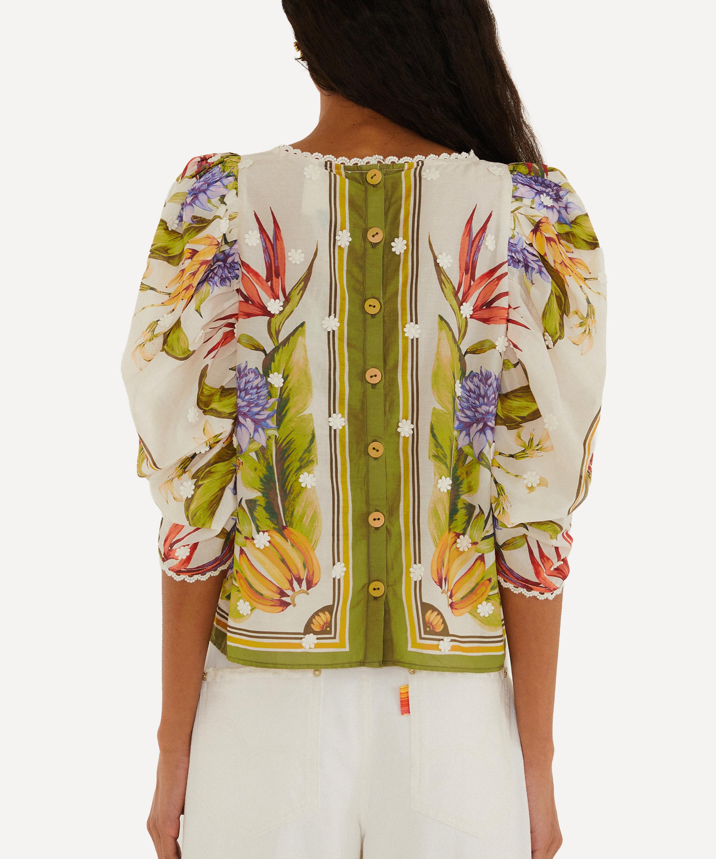 FARM Rio - Sand Tropical Scarf Blouse image number 2