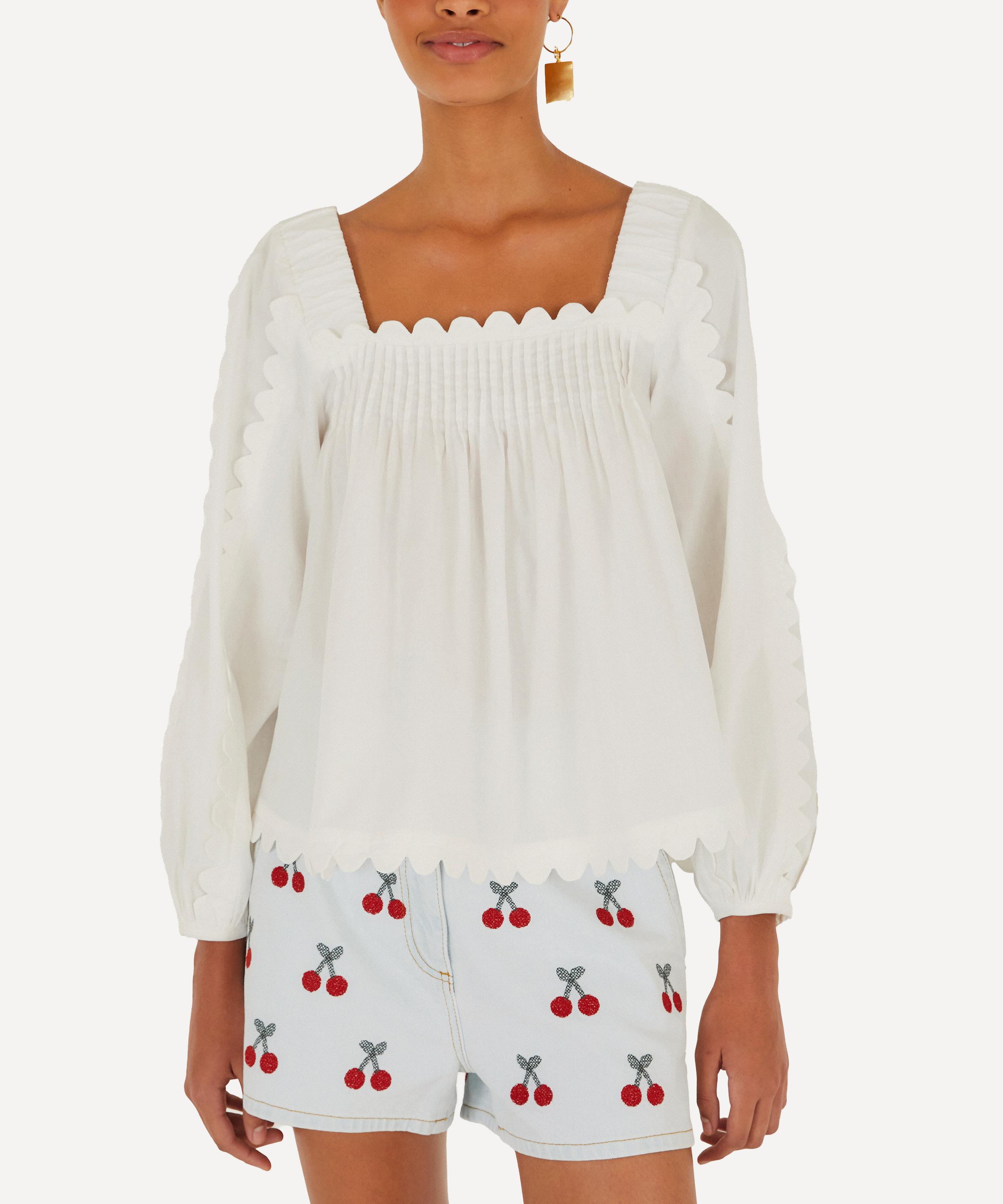 FARM Rio - Off-White Long-Sleeve Blouse