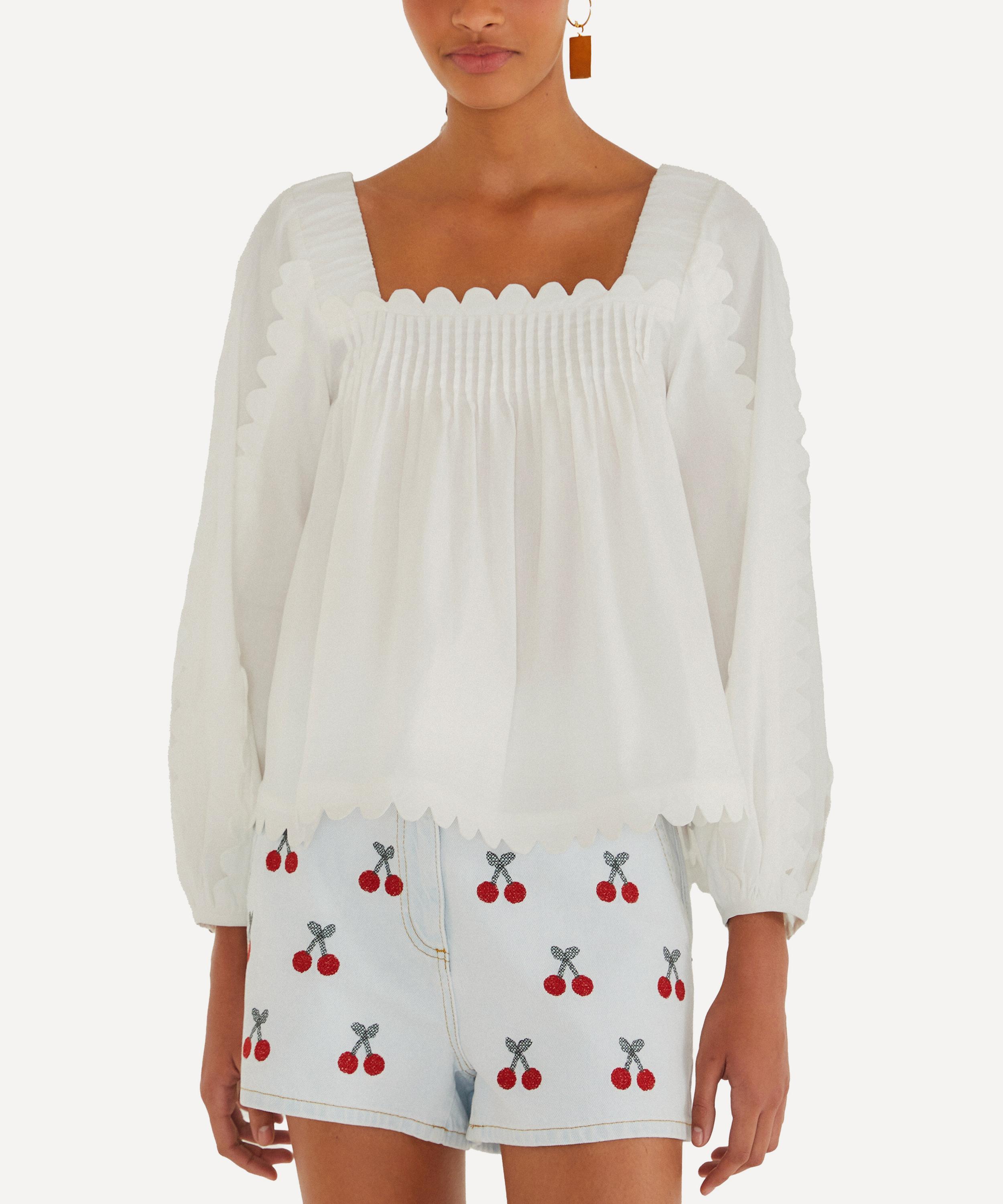 FARM Rio - Off-White Long-Sleeve Blouse image number 1