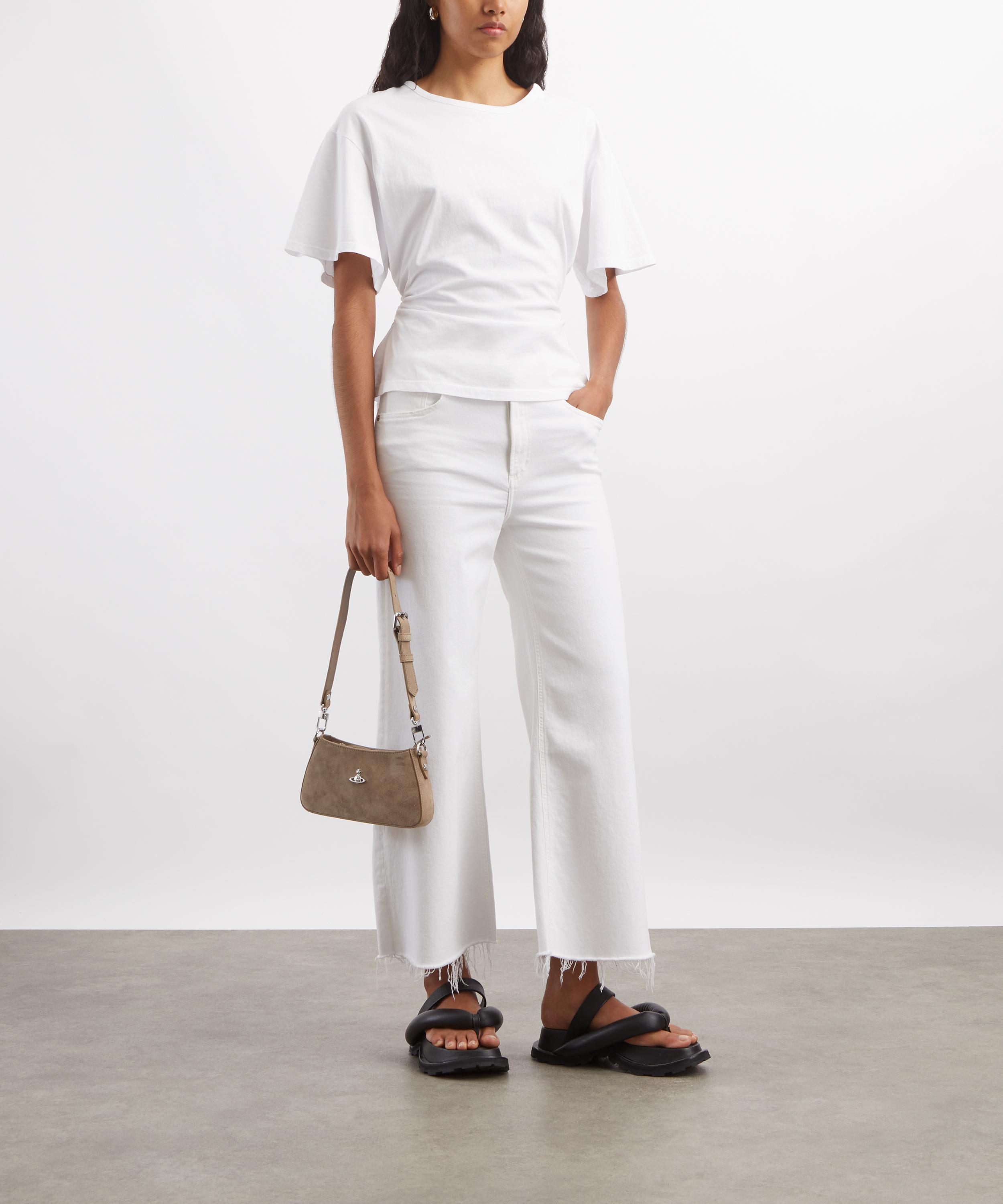 Citizens of Humanity - Lyra Wide-Leg Crop Raw Jeans in Soft White&nbsp; image number 1