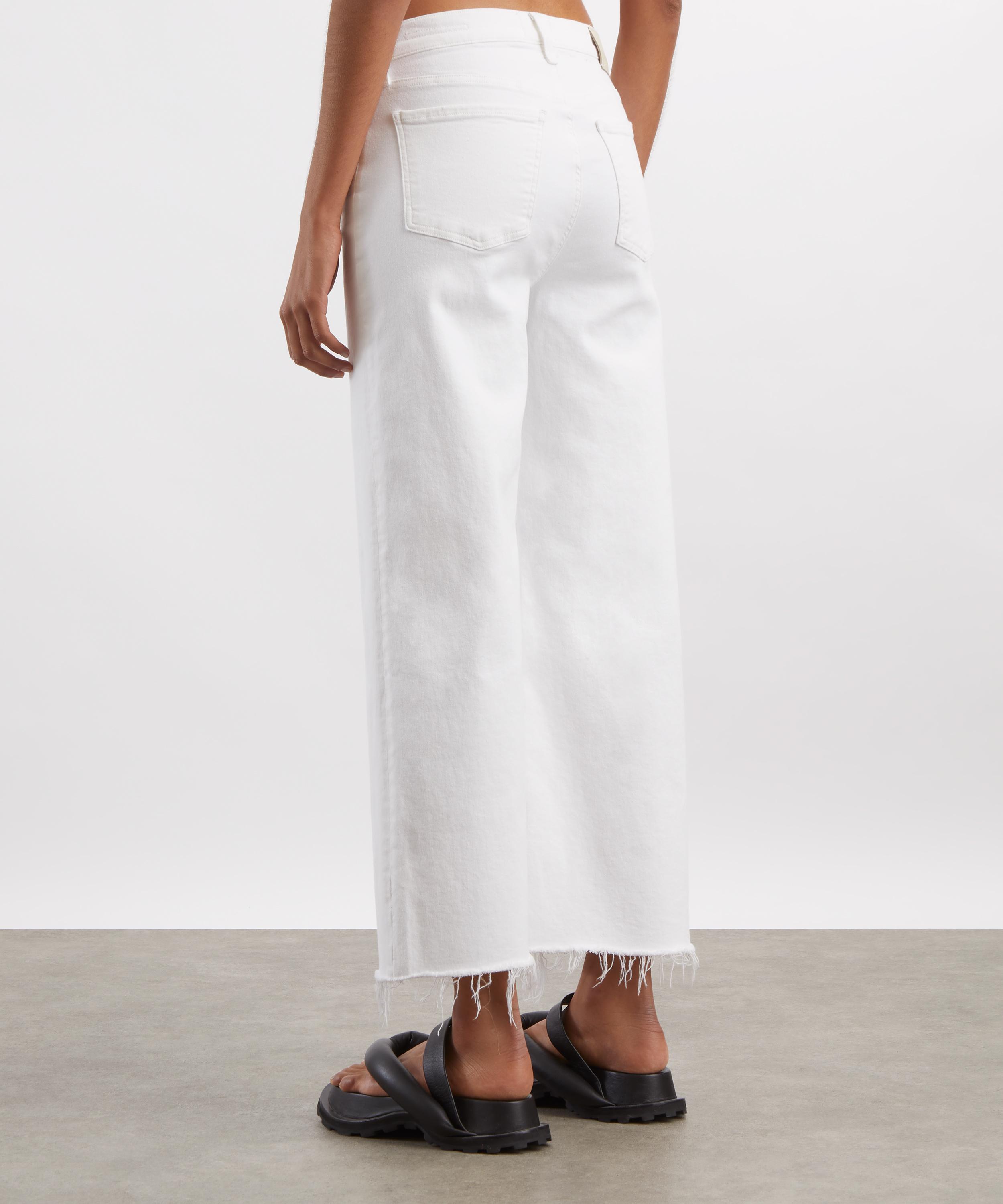 Citizens of Humanity - Lyra Wide-Leg Crop Raw Jeans in Soft White&nbsp; image number 3