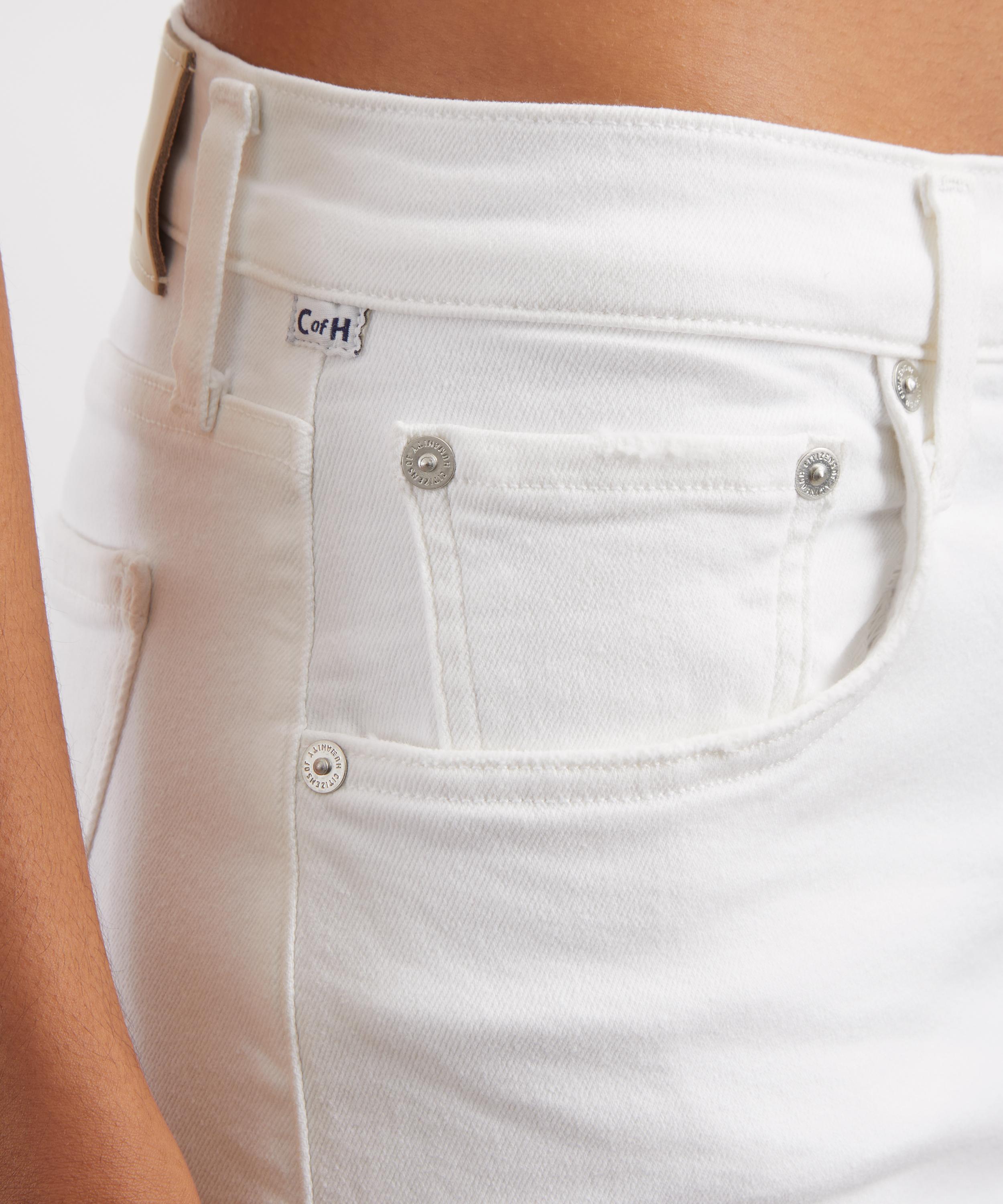 Citizens of Humanity - Lyra Wide-Leg Crop Raw Jeans in Soft White&nbsp; image number 4
