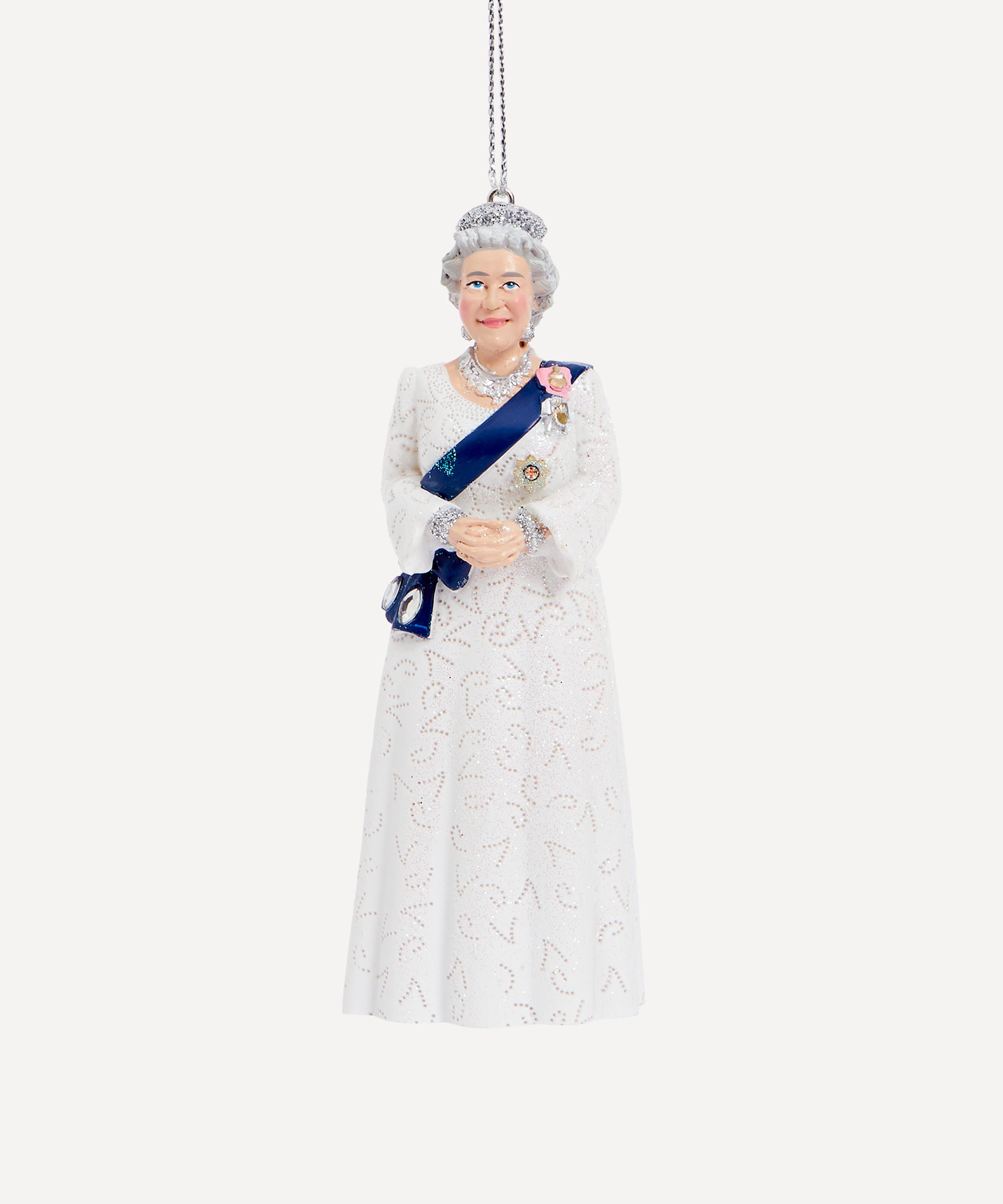 Christmas - Queen Elizabeth II in White Dress Ornament image number 0