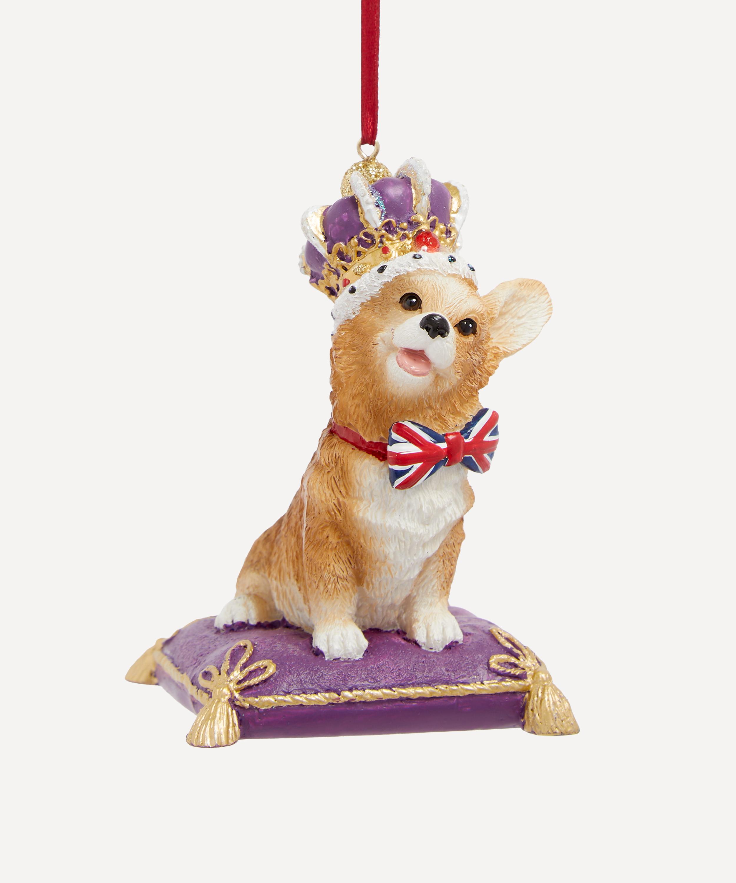 Christmas - Queen's Corgi on a Pillow Ornament image number 0