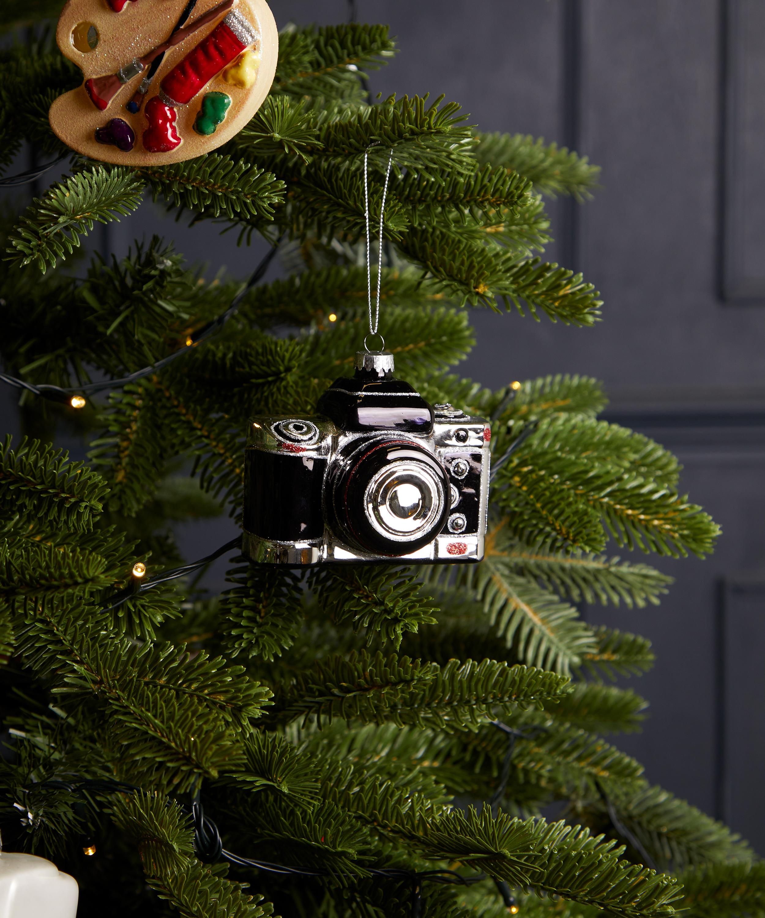 Christmas - Vintage Camera Glass Ornament image number 1