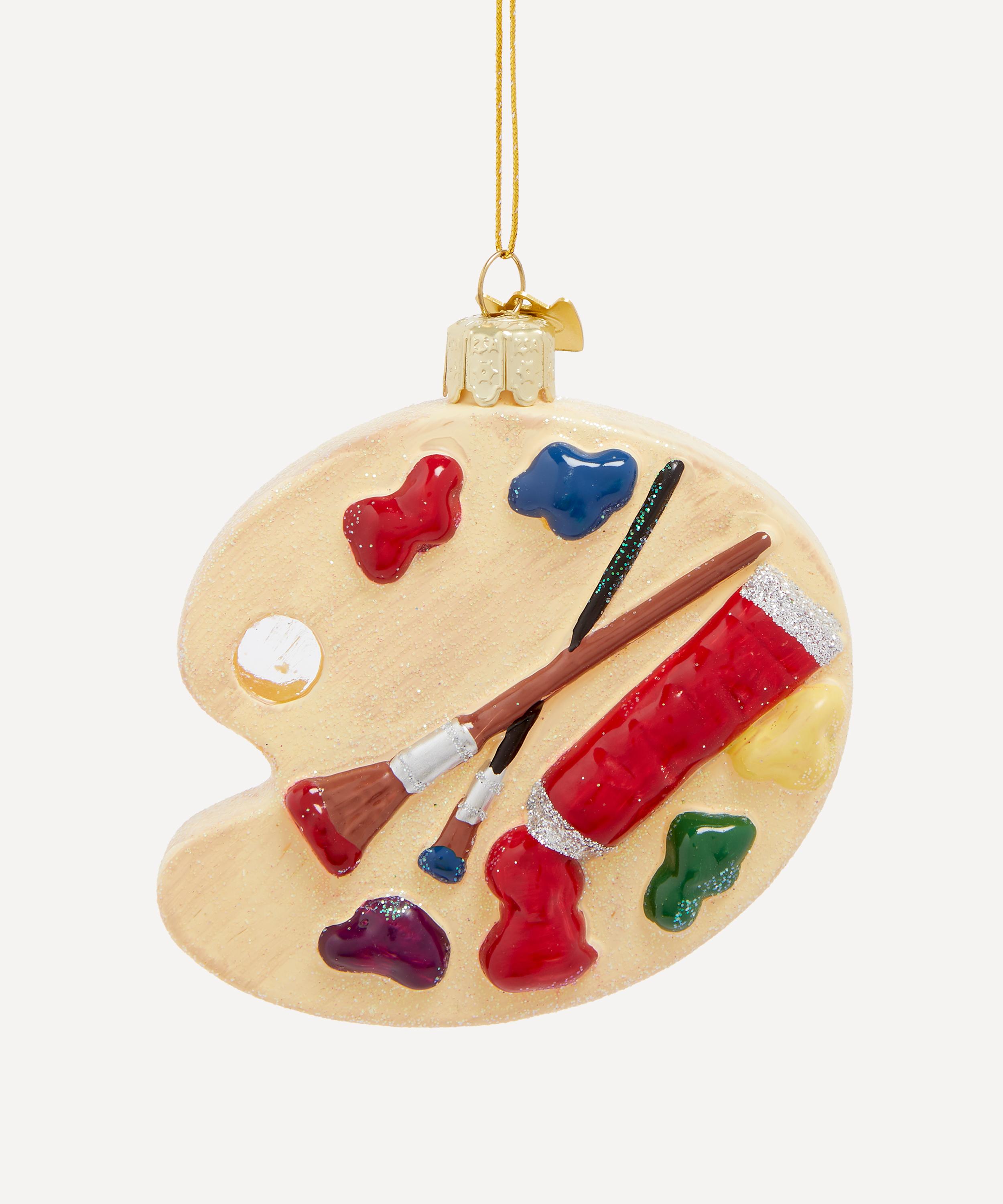 Christmas - Paint Palette Glass Ornament image number 0