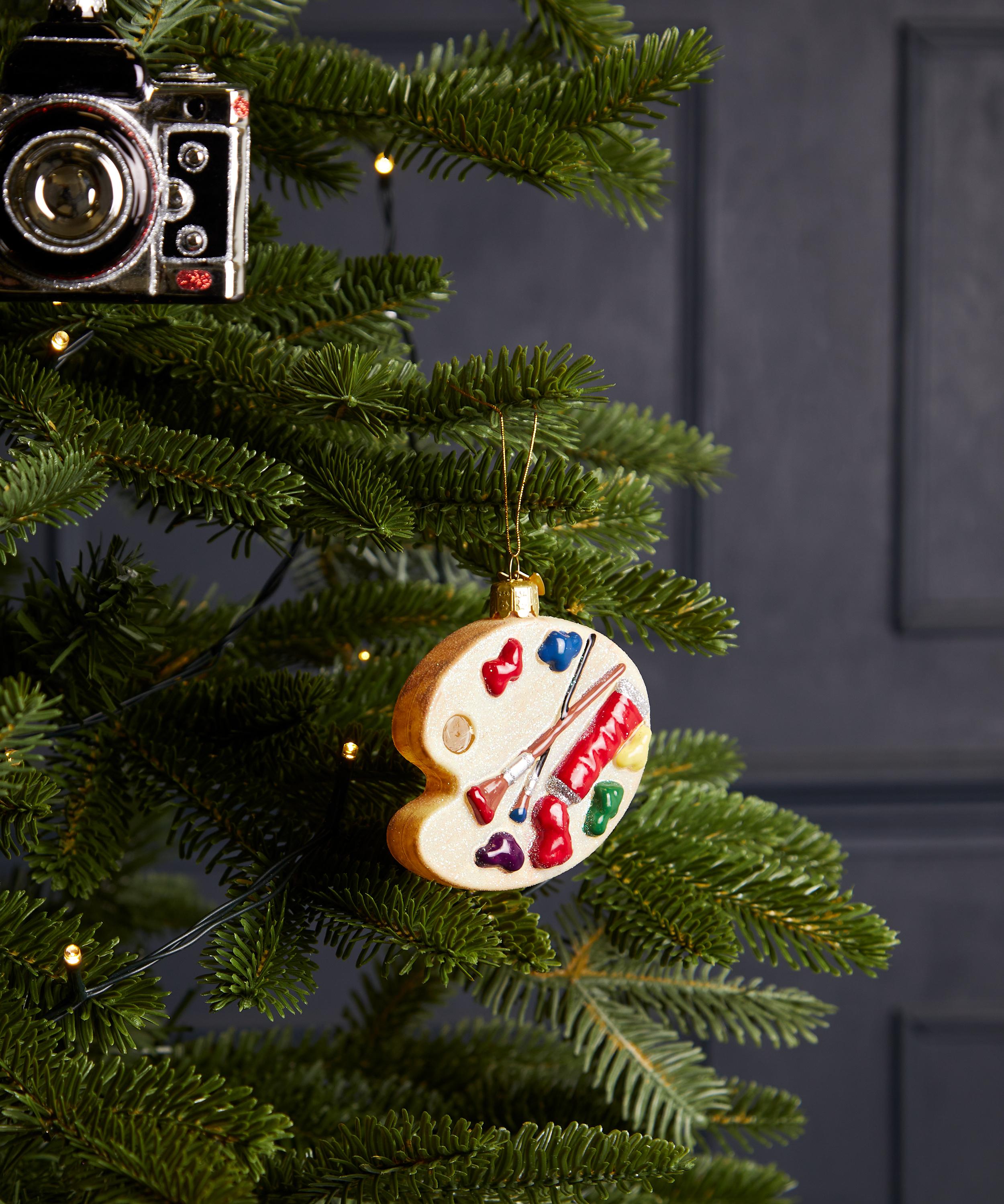 Christmas - Paint Palette Glass Ornament image number 1