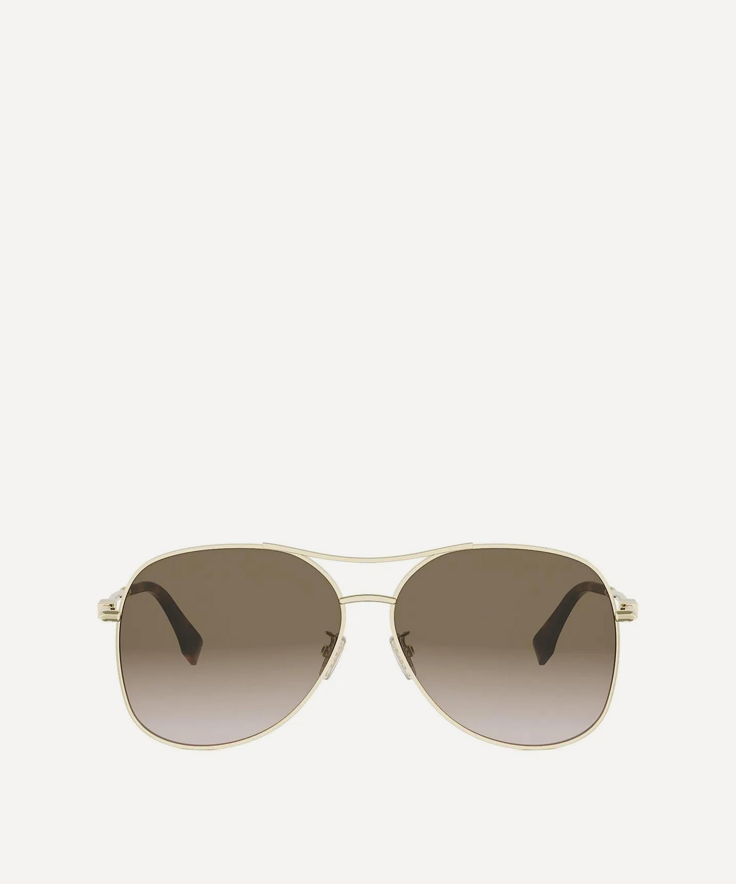 Fendi - Fendigraphy Yellow Pilot Sunglasses image number 0