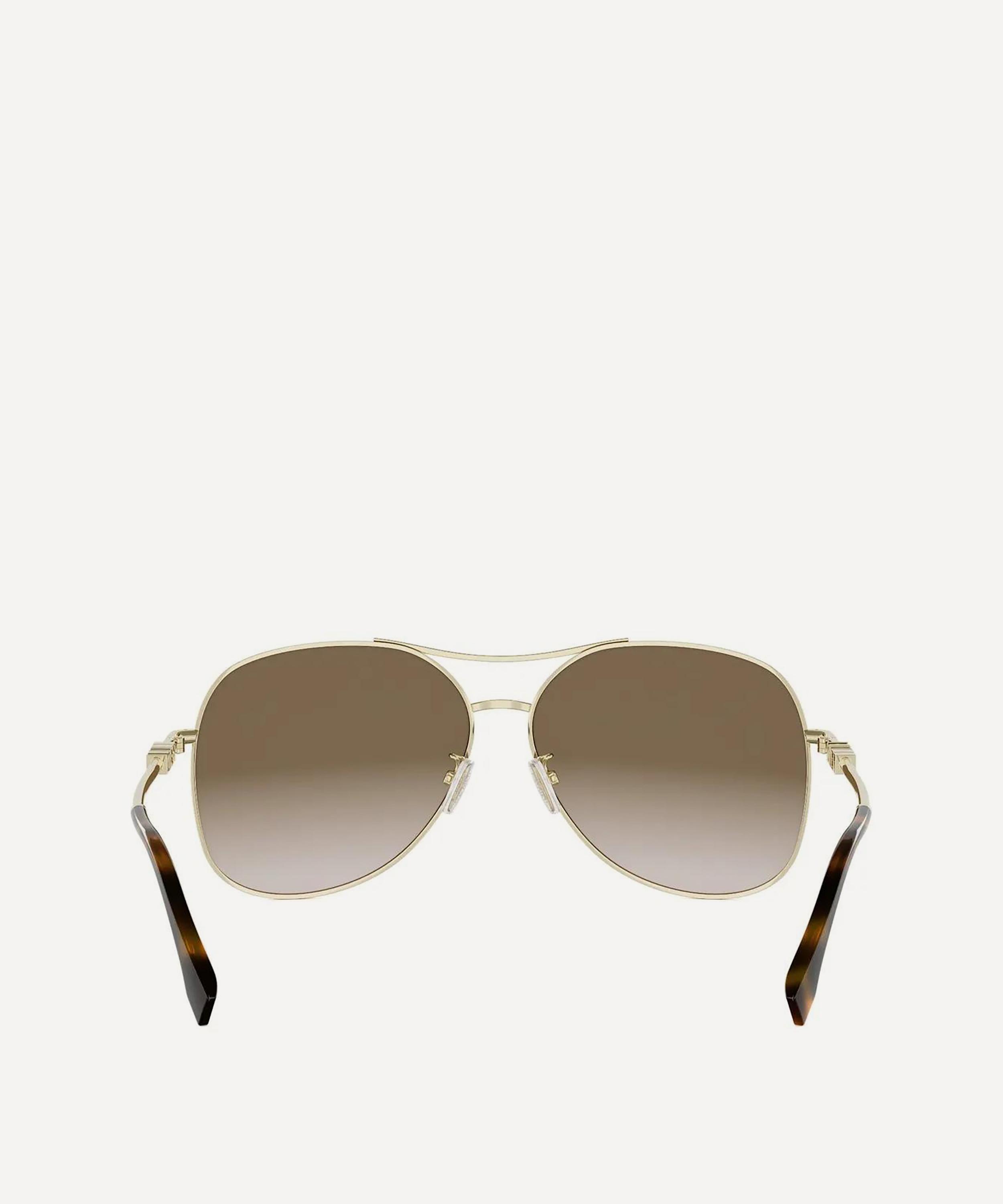 Fendi - Fendigraphy Yellow Pilot Sunglasses image number 4