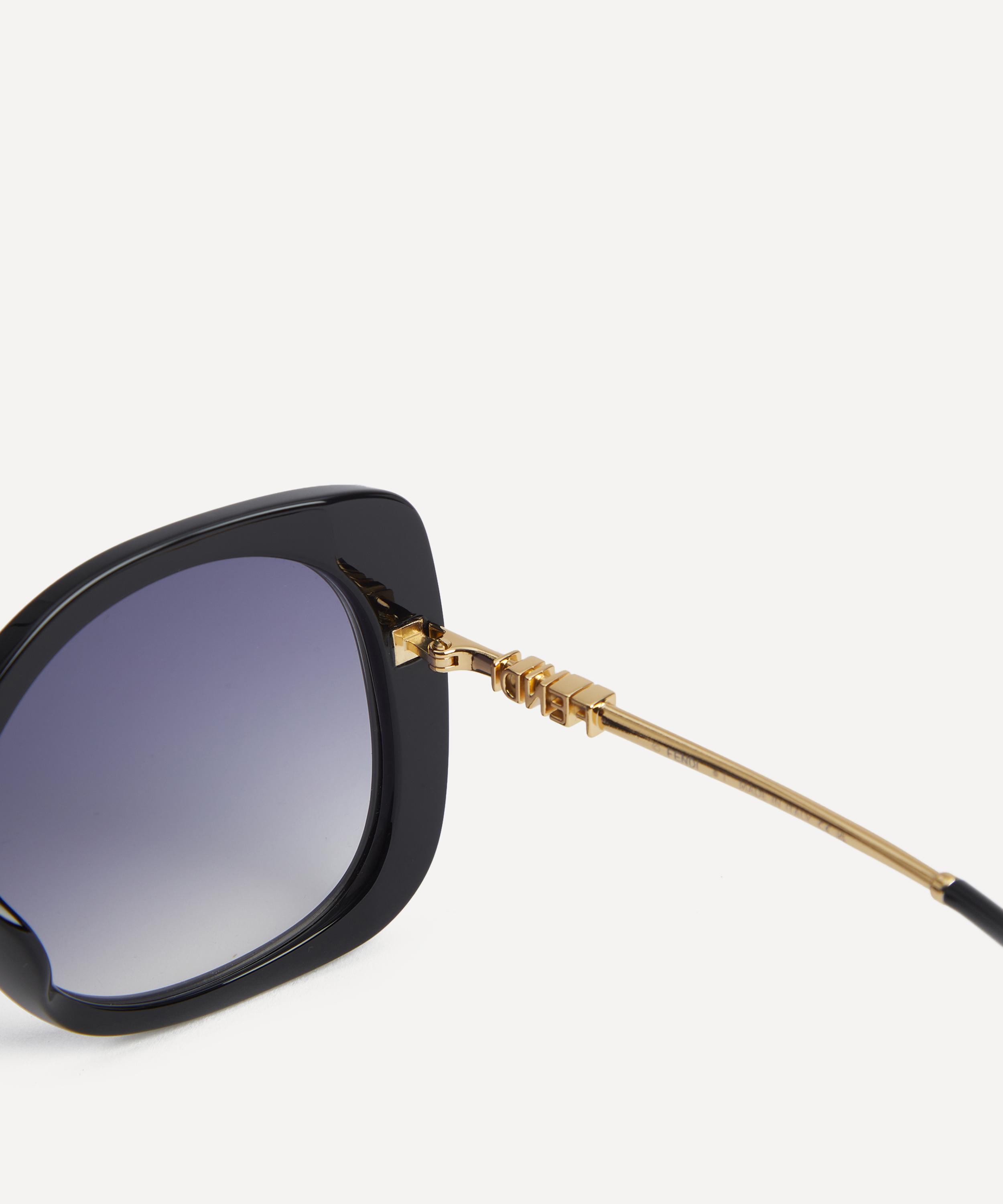 Fendi - Fendigraphy Black Square Acetate Sunglasses image number 2