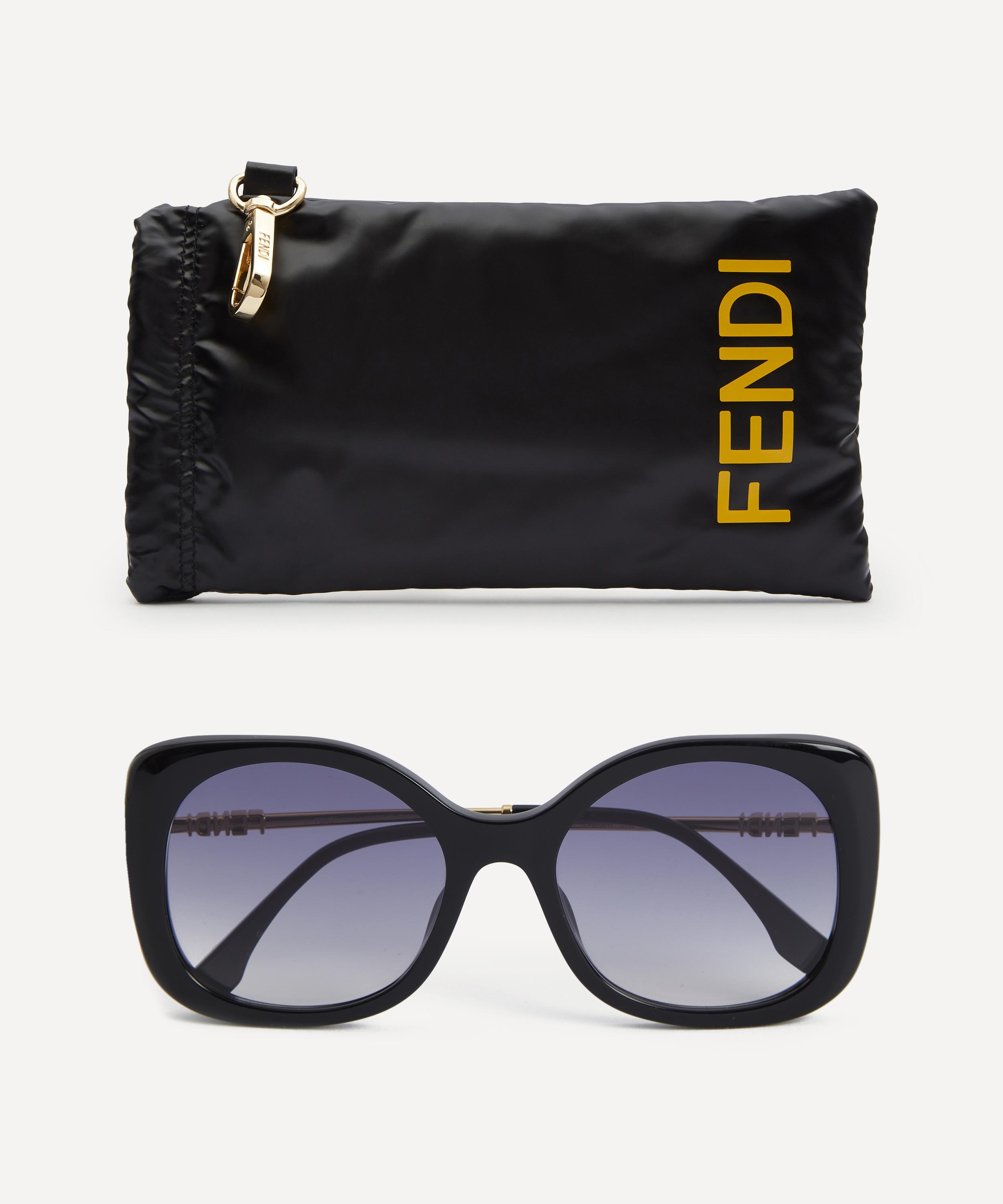 Fendi - Fendigraphy Black Square Acetate Sunglasses image number 3