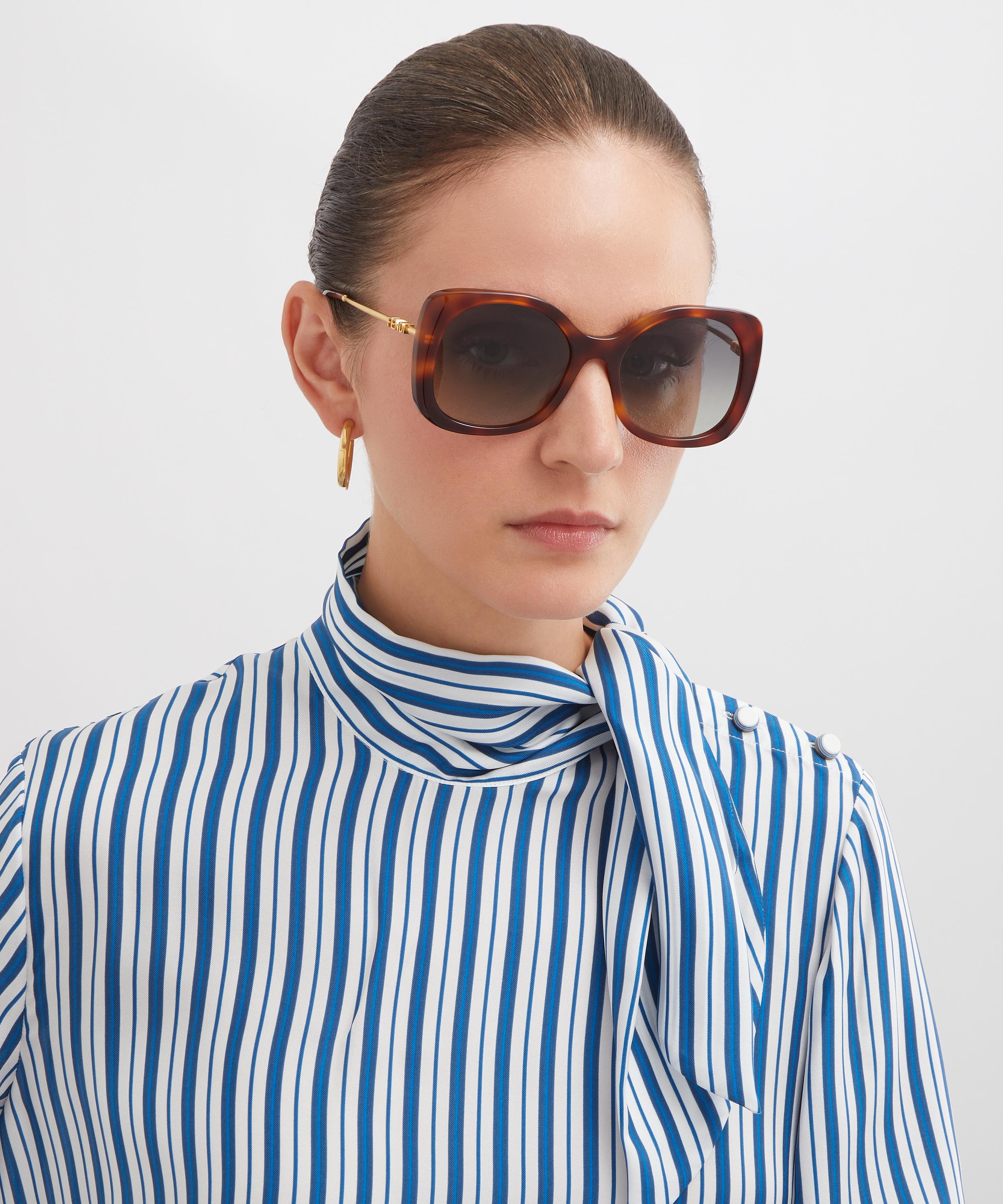 Fendi - Fendigraphy Havana Square Acetate Sunglasses image number 1