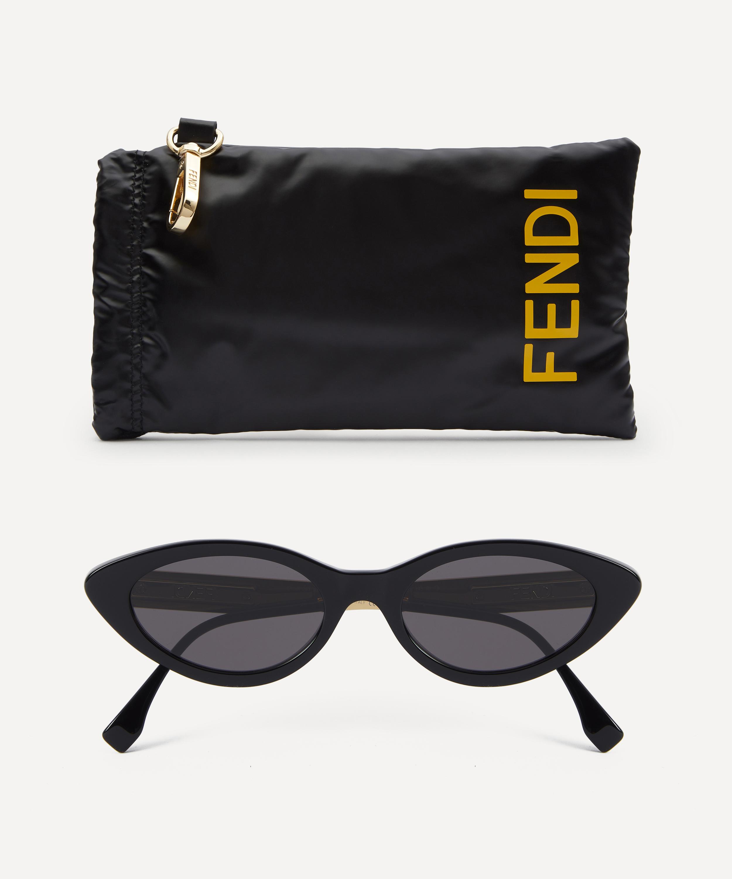 Fendi - Fendigraphy Black Cat-Eye Acetate Sunglasses image number 3