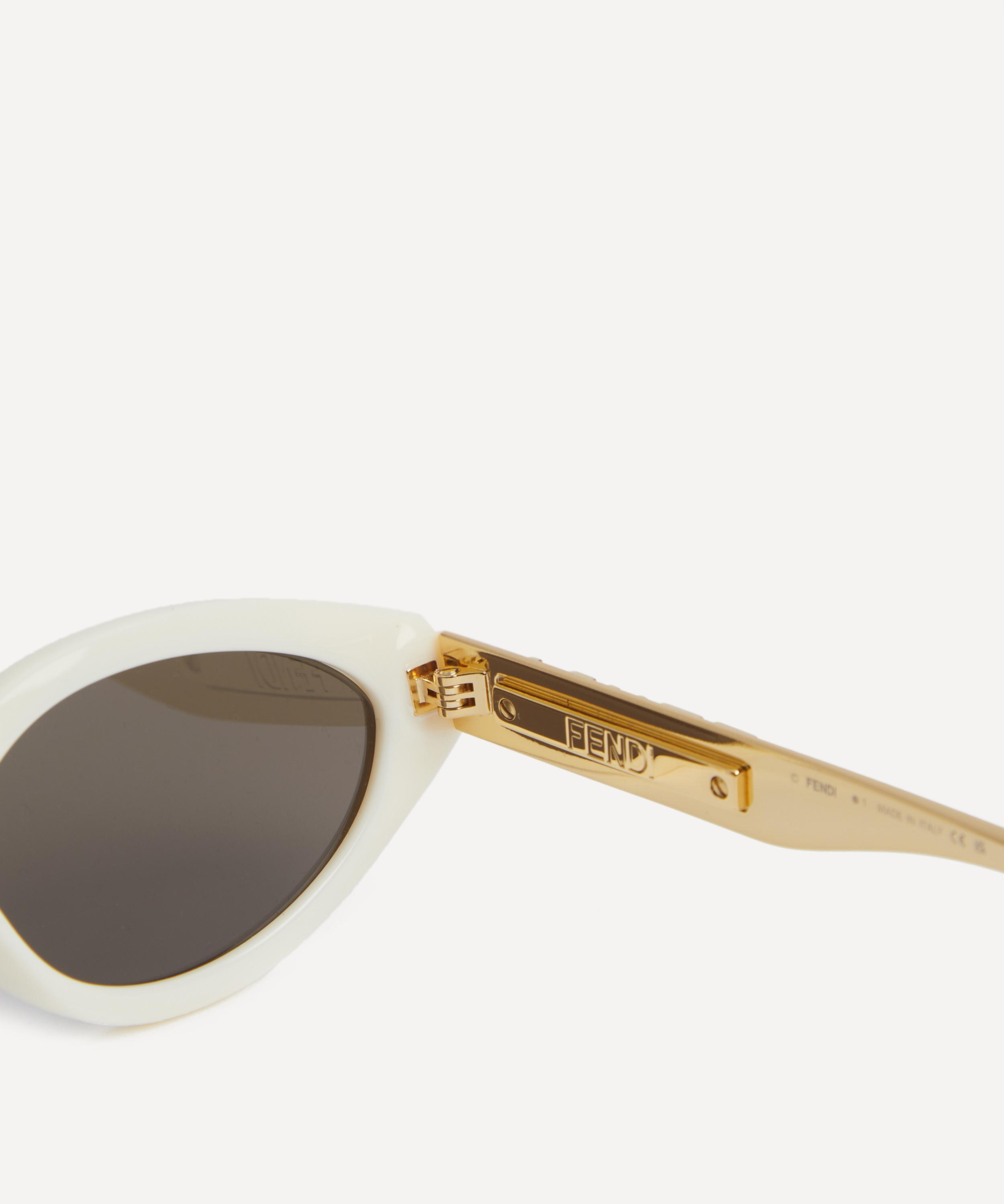 Fendi - Fendigraphy White Cat Eye Sunglasses image number 2