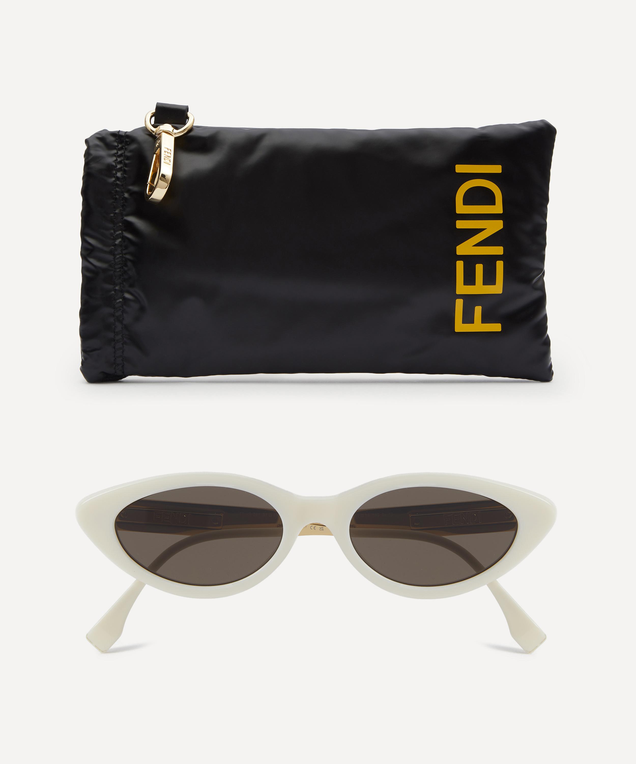 Fendi - Fendigraphy White Cat Eye Sunglasses image number 3