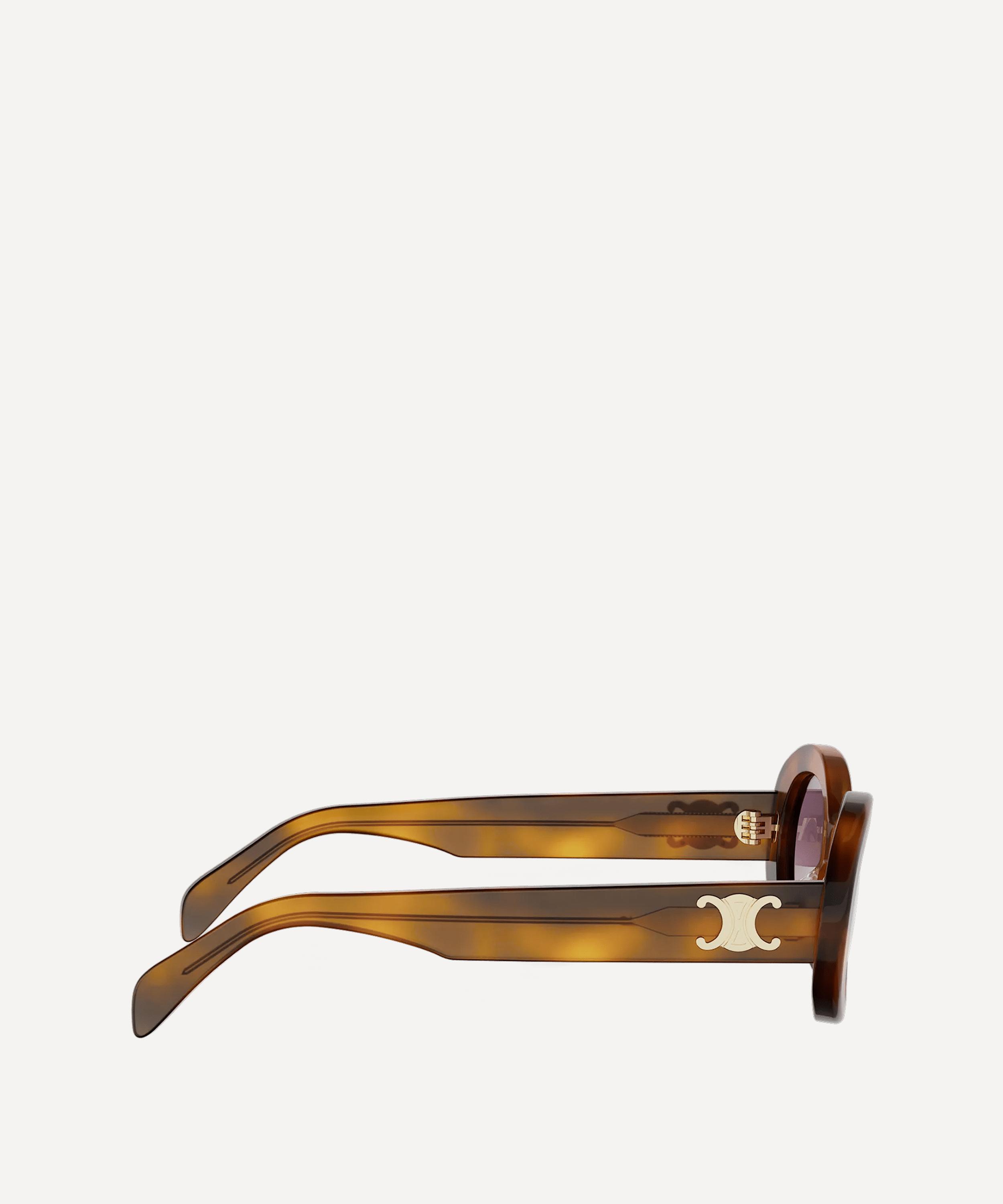Celine - Triomphe Havana Oval Sunglasses image number 2