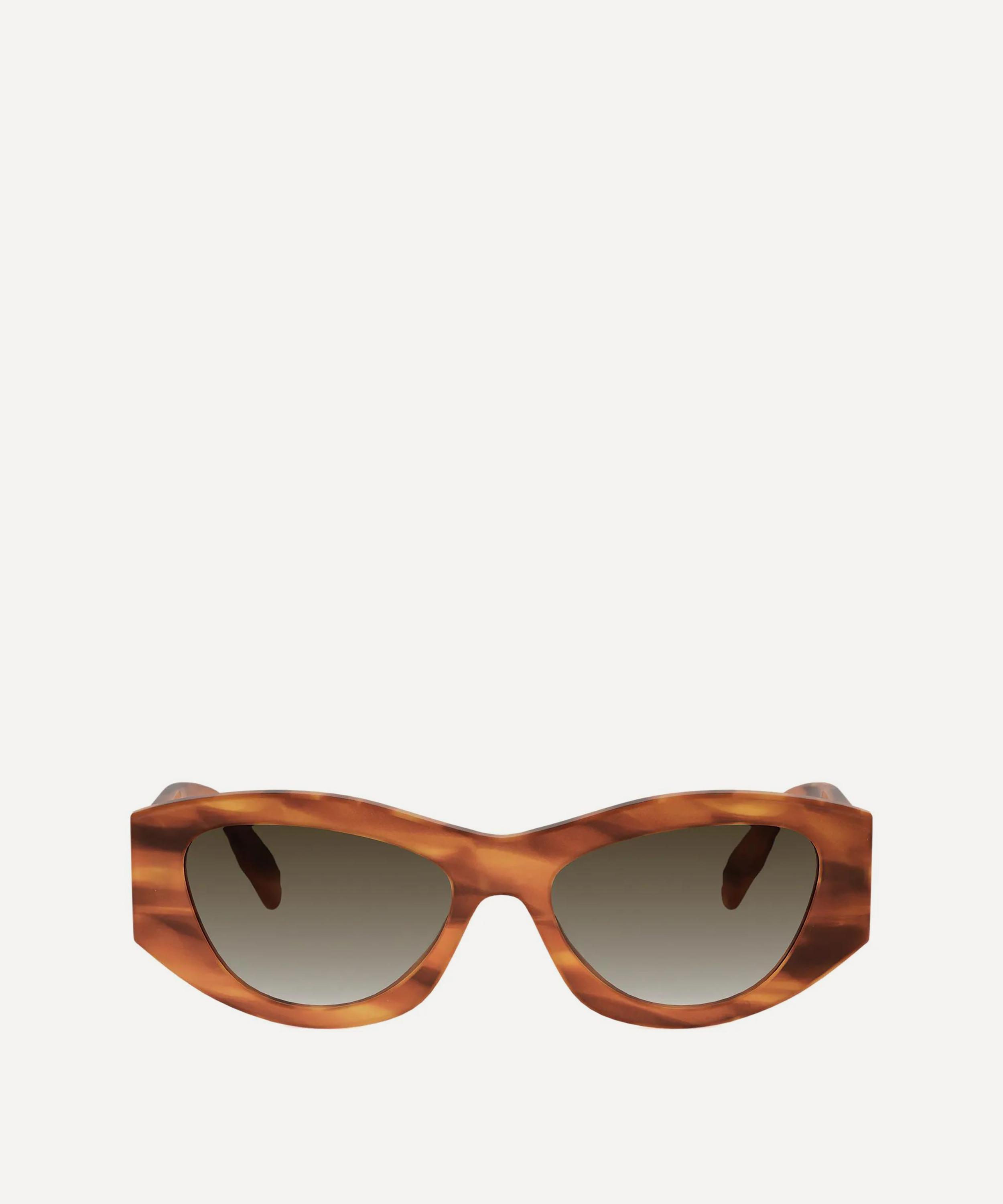 Celine - Triomphe Havana Geometric Sunglasses
