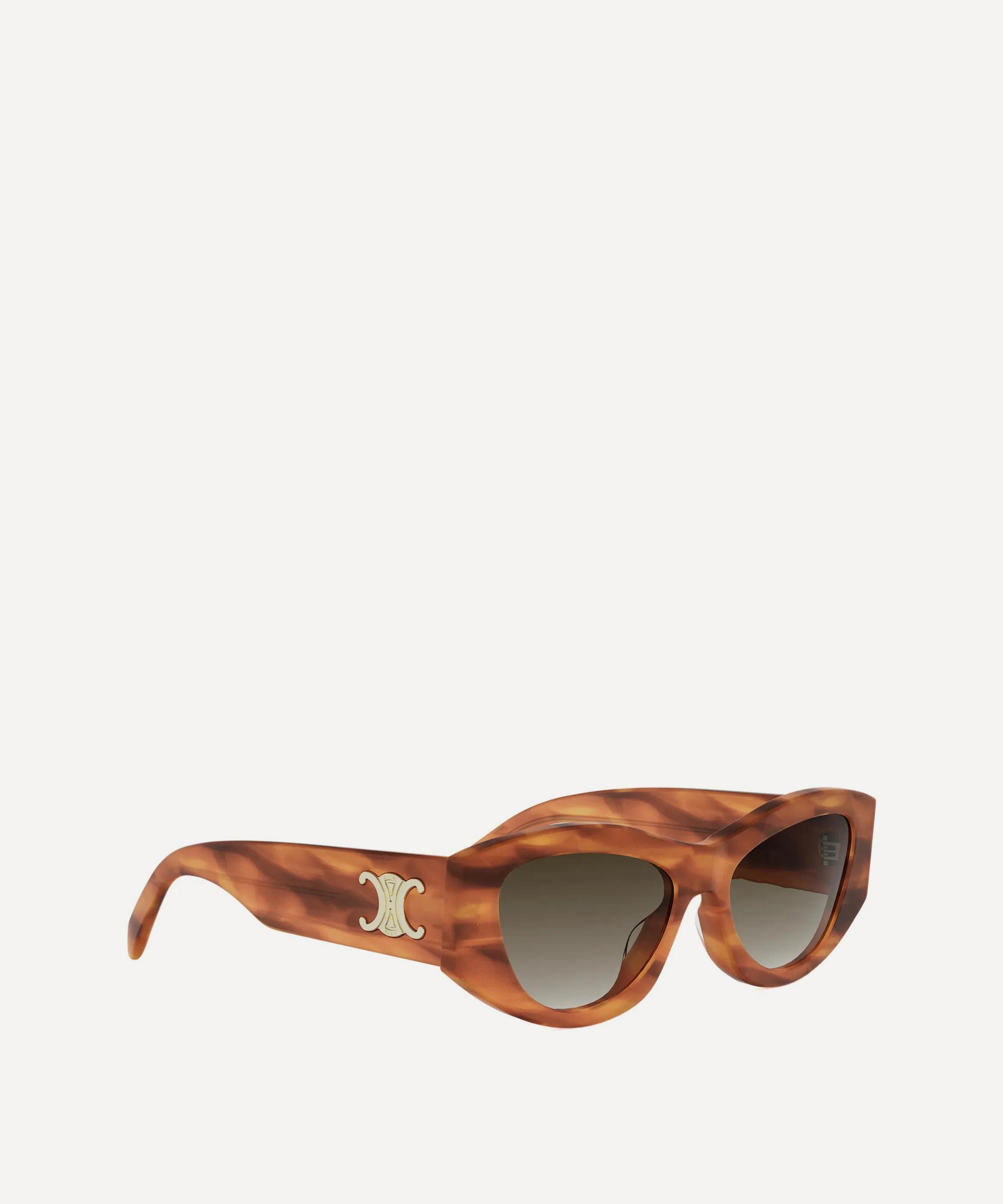 Celine - Triomphe Havana Geometric Sunglasses image number 1