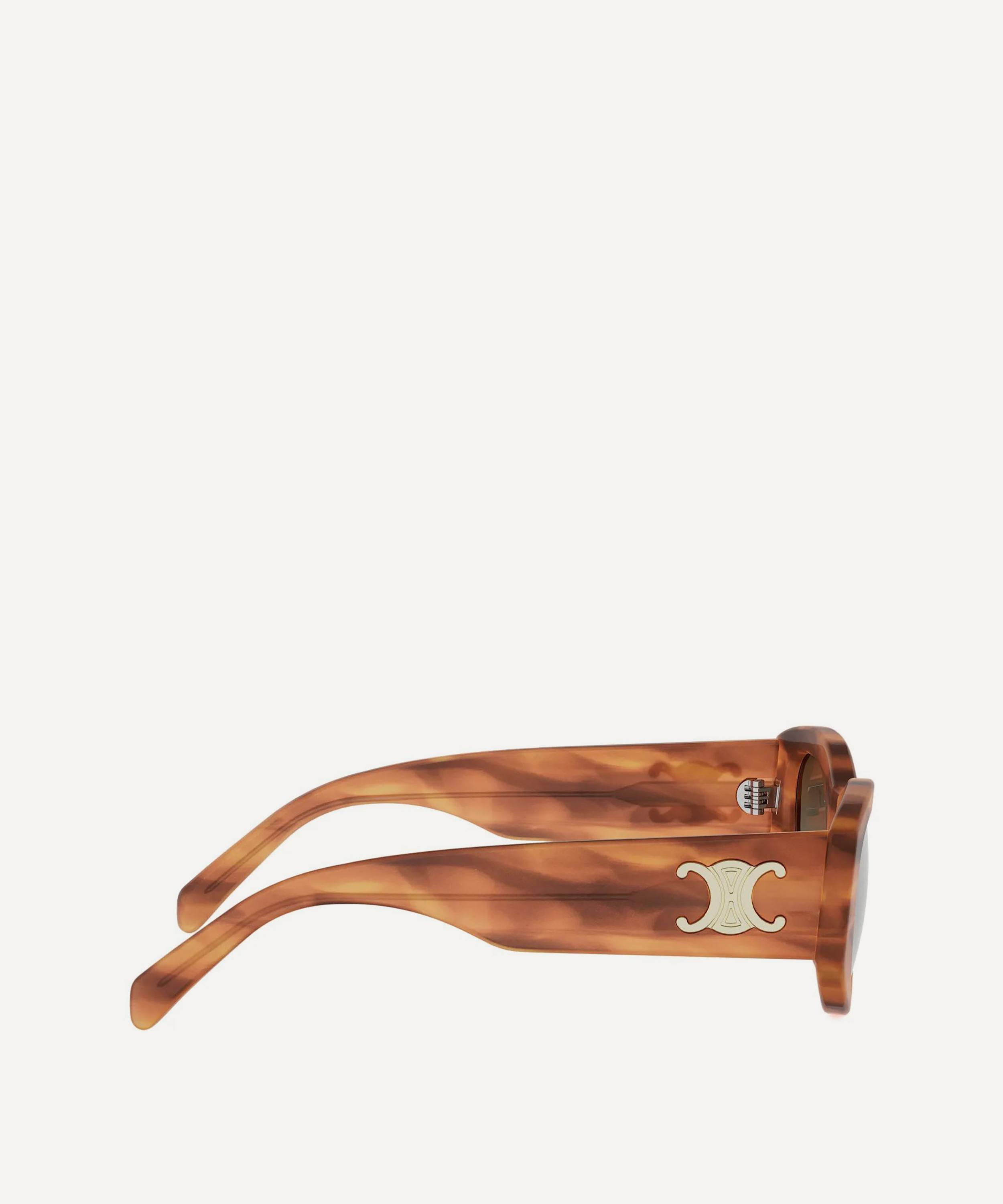 Celine - Triomphe Havana Geometric Sunglasses image number 2