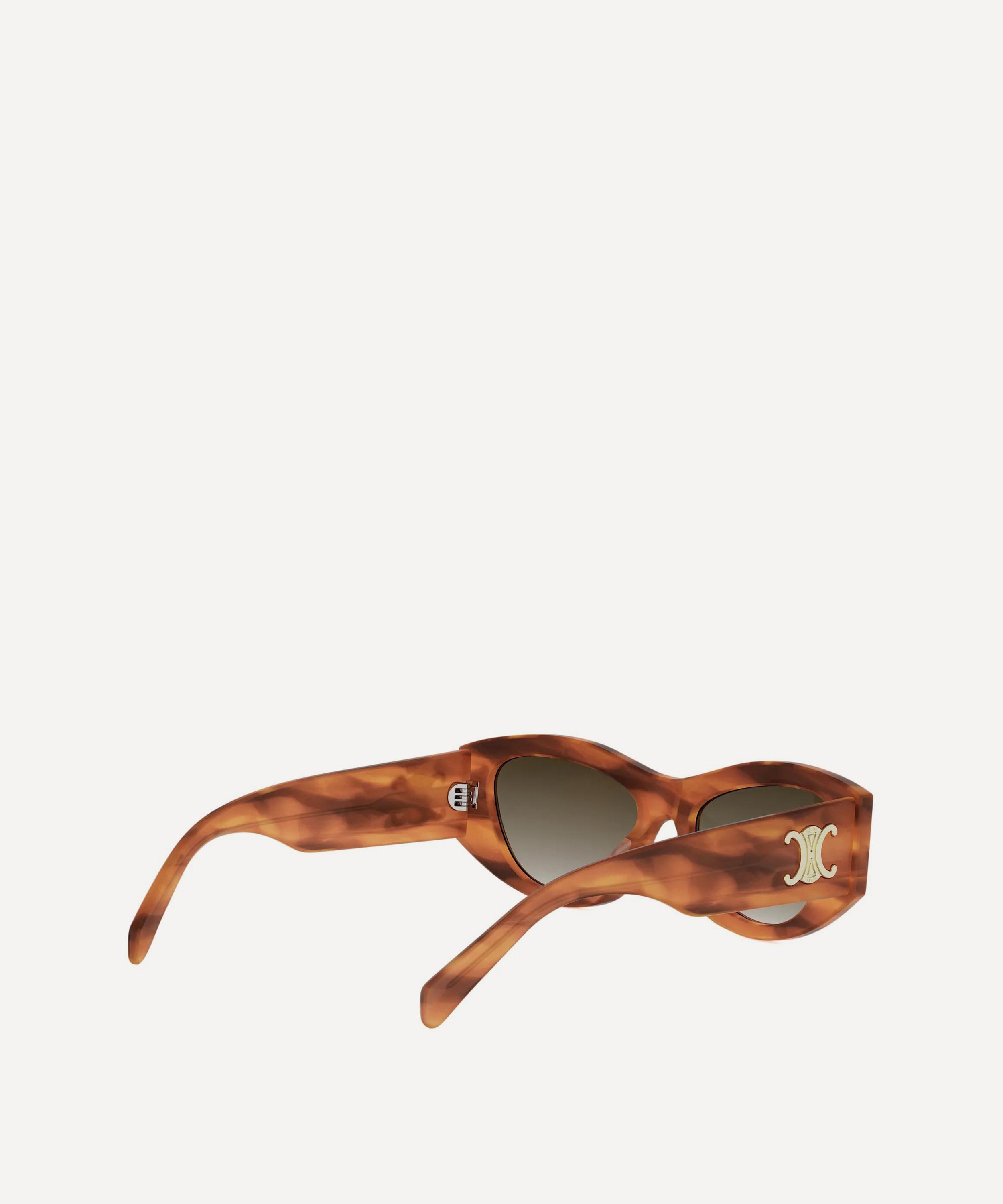 Celine - Triomphe Havana Geometric Sunglasses image number 3