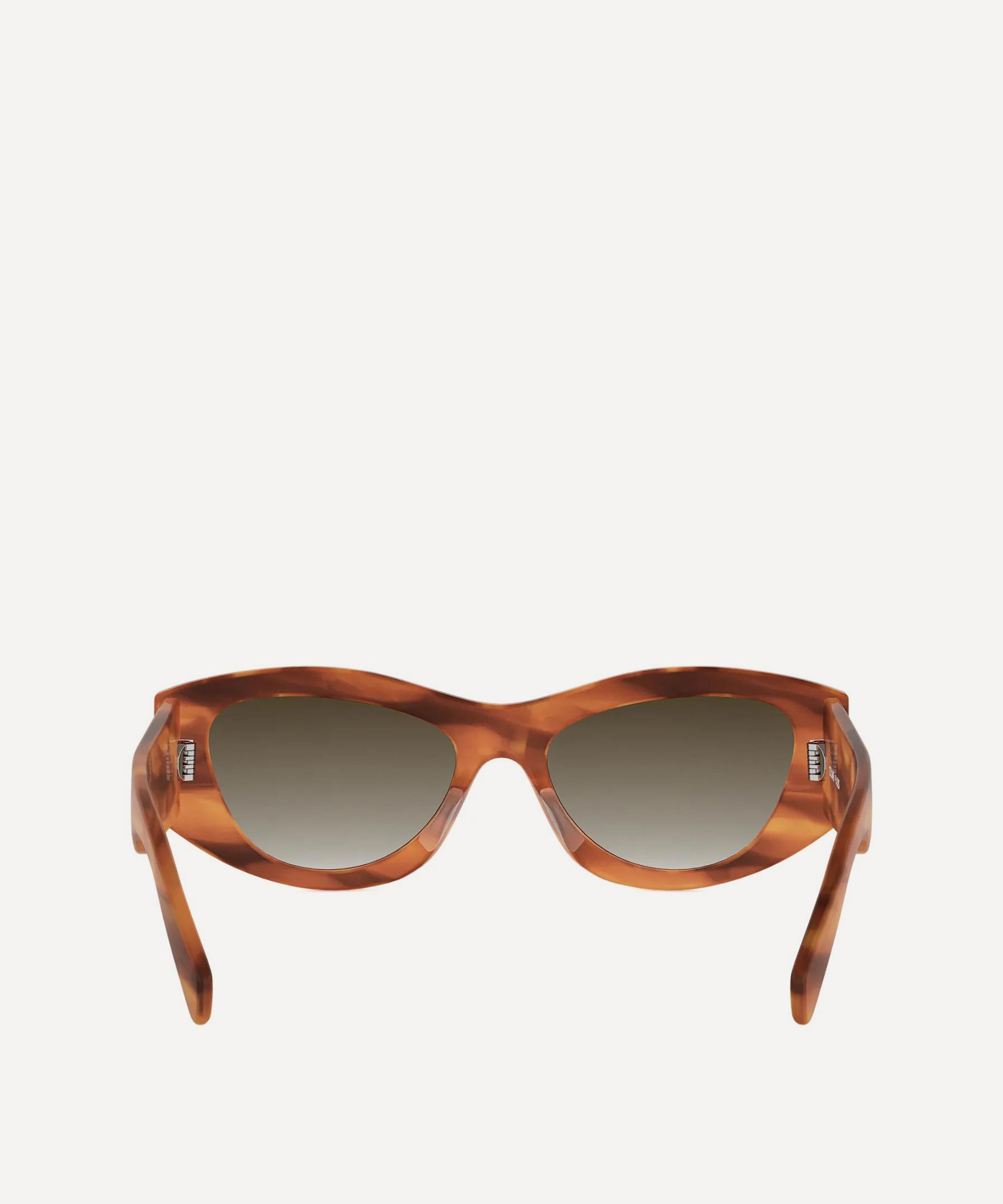 Celine - Triomphe Havana Geometric Sunglasses image number 4