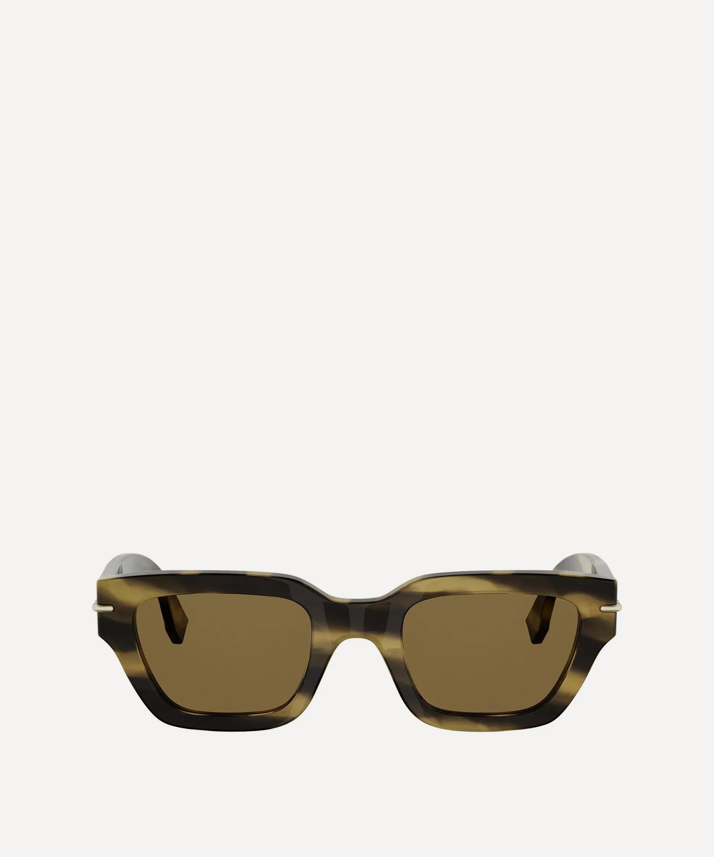 Fendi - Selleria Brown Rectangular Sunglasses