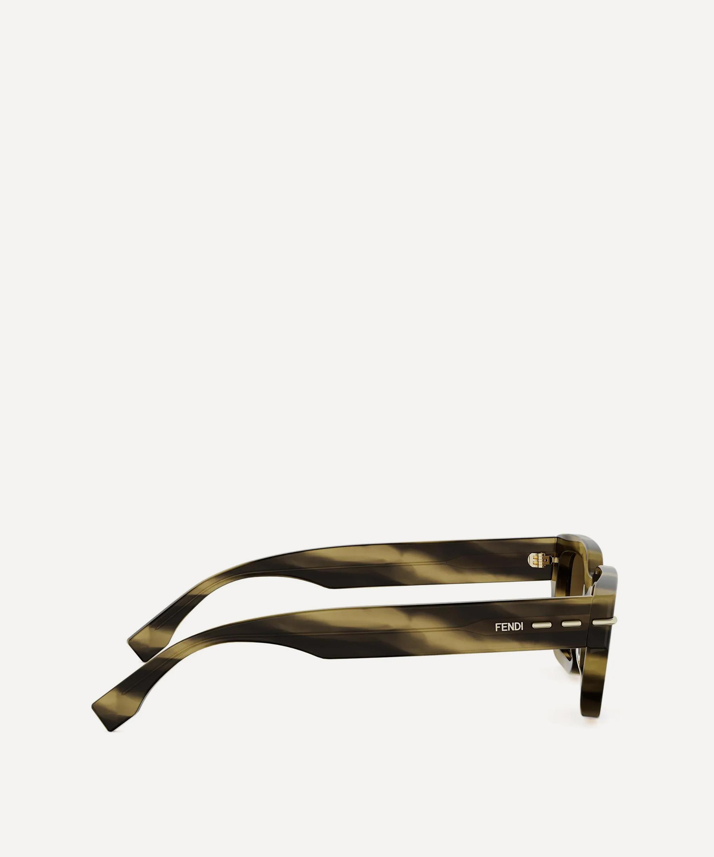 Fendi - Selleria Brown Rectangular Sunglasses image number 2