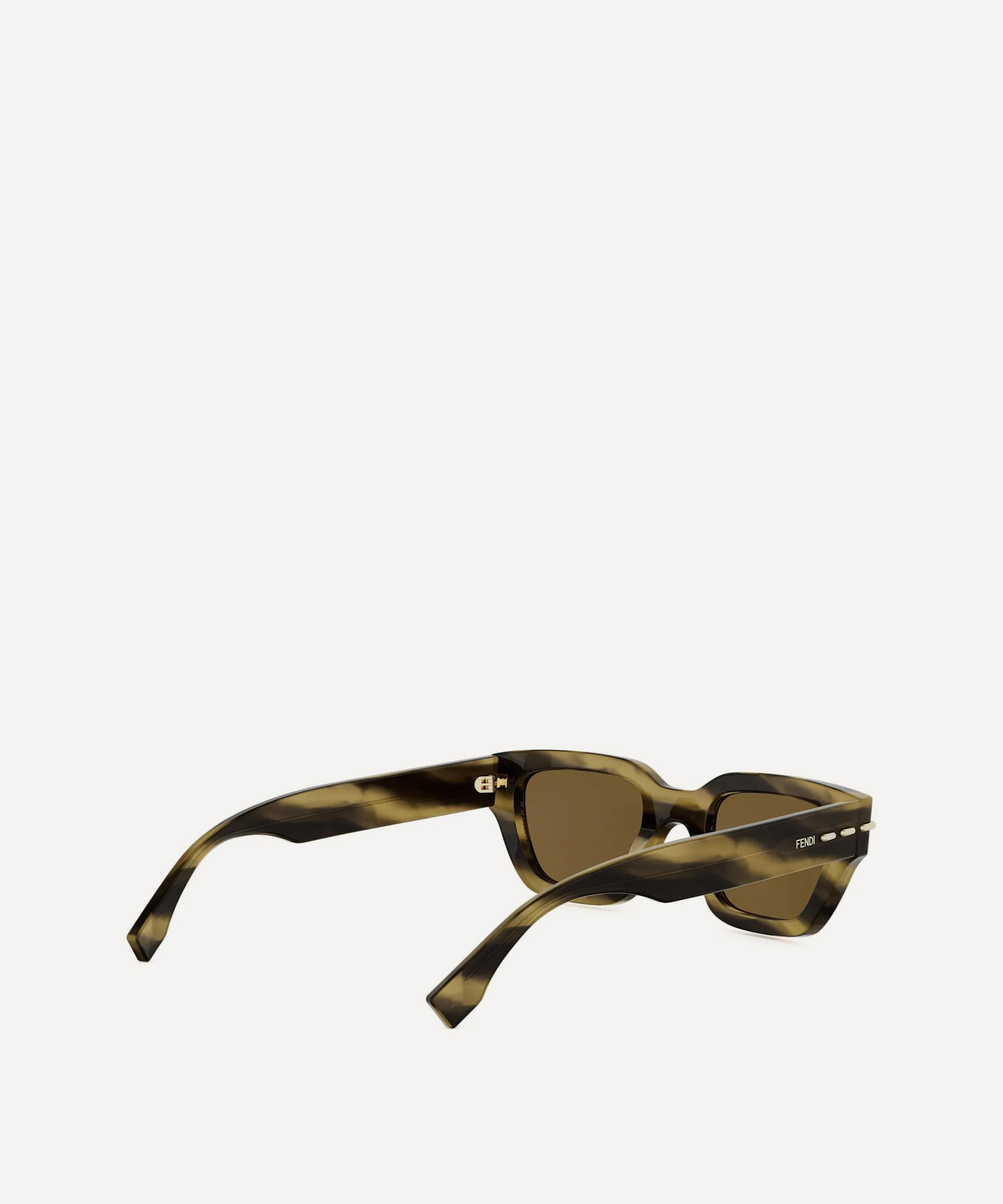 Fendi - Selleria Brown Rectangular Sunglasses image number 3