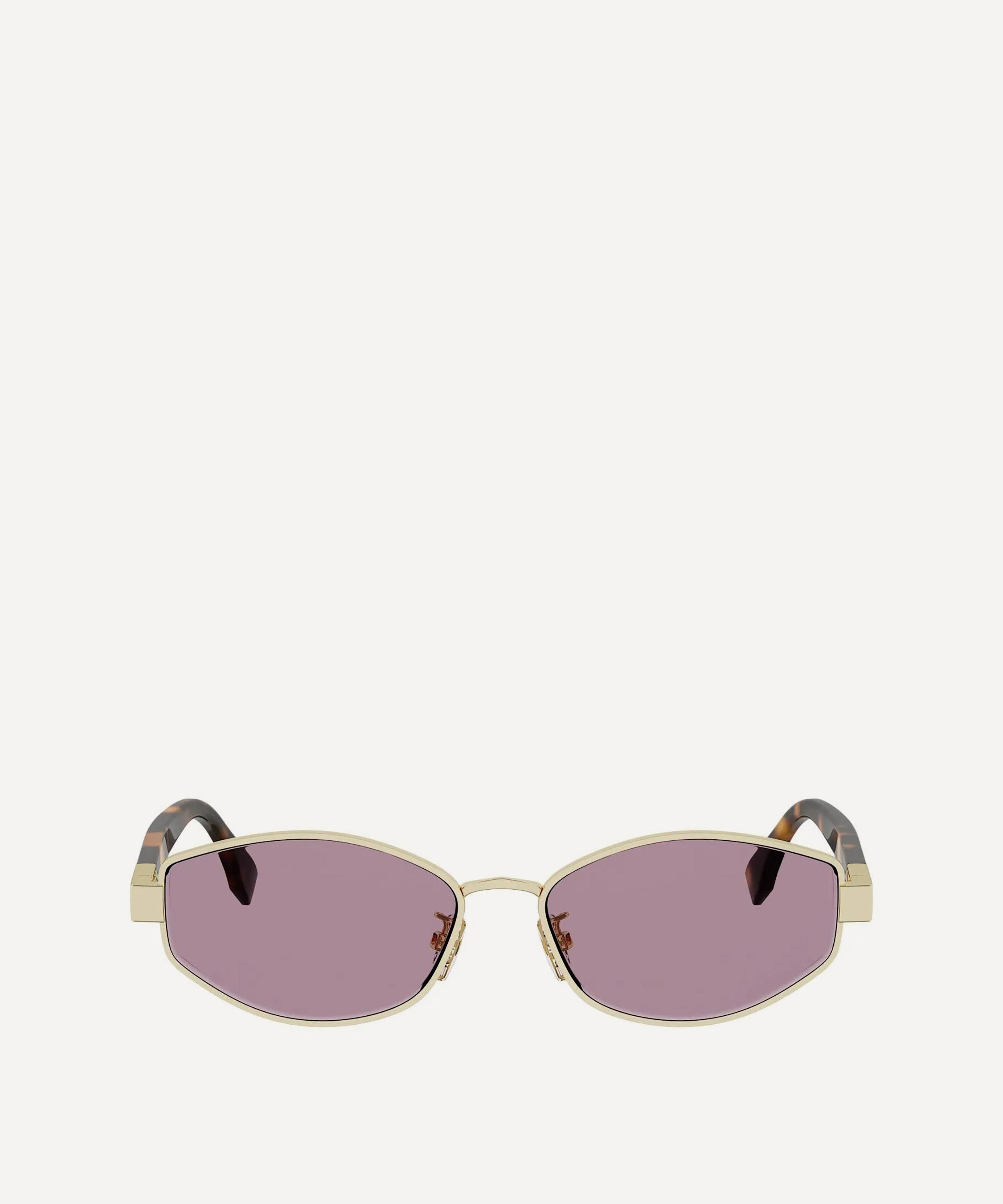 Fendi - Baguette Gold Geometric Sunglasses