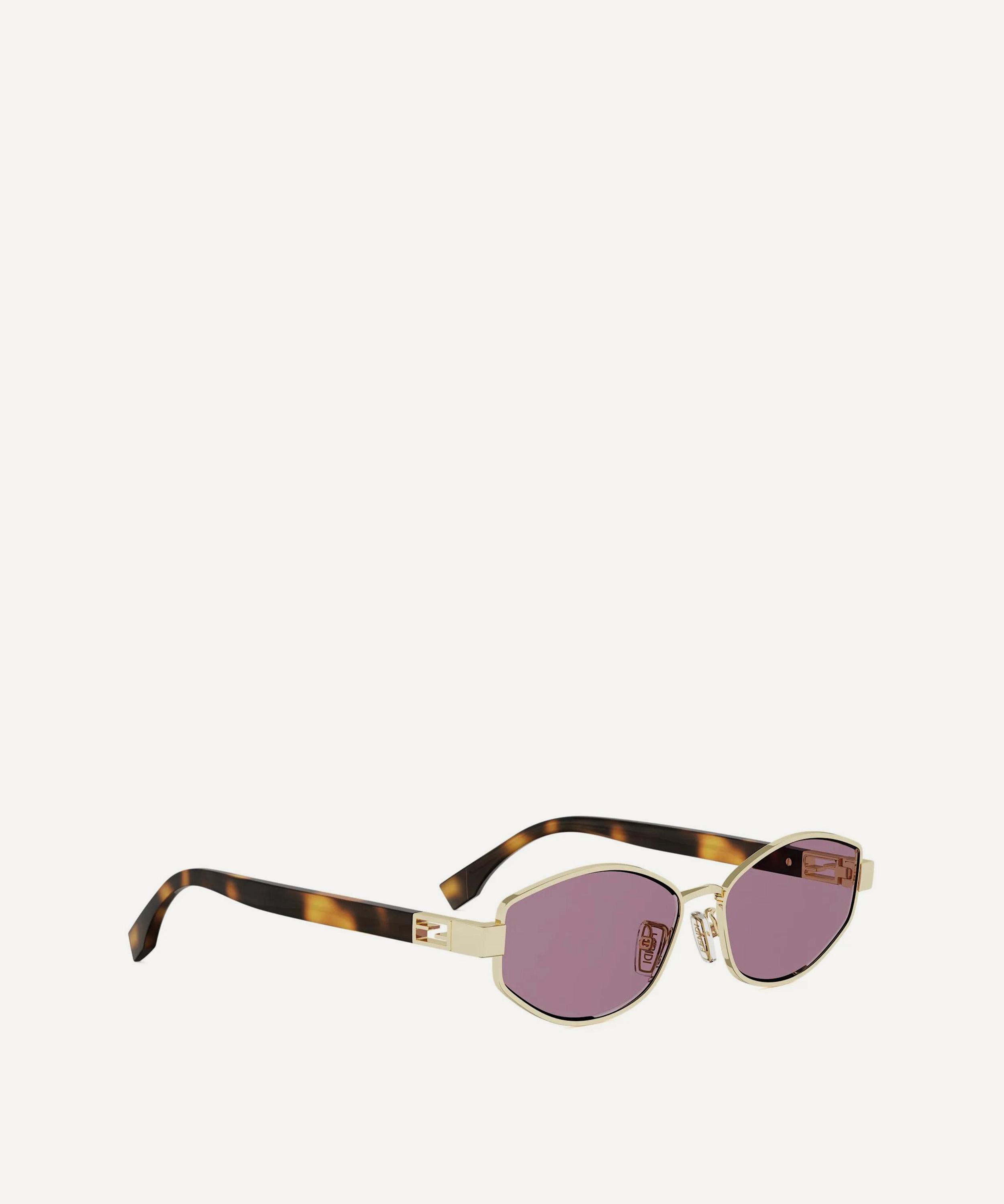 Fendi - Baguette Gold Geometric Sunglasses image number 1