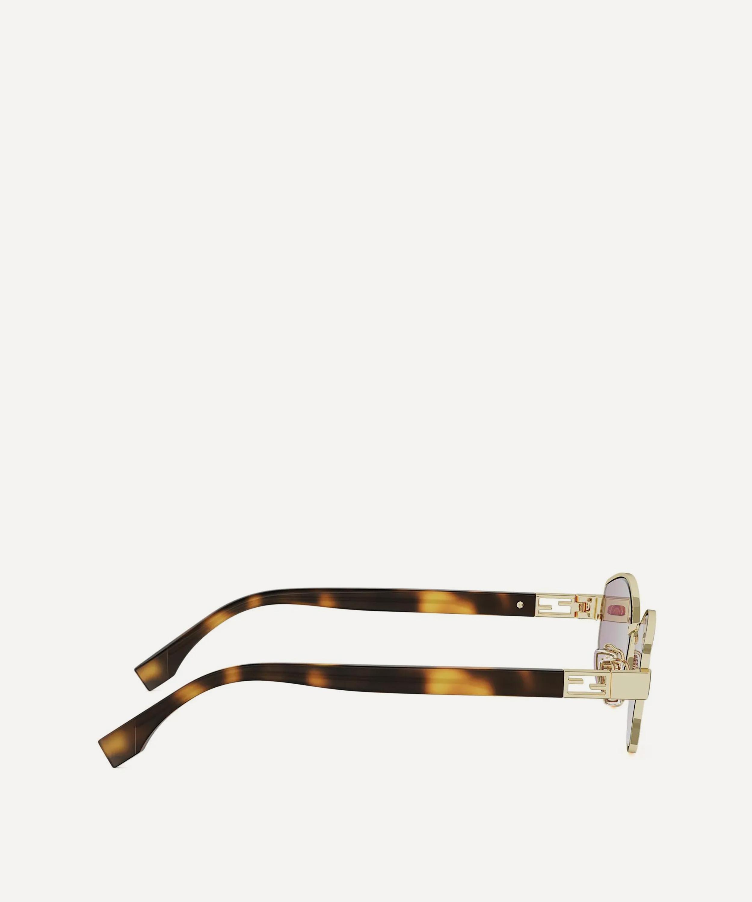 Fendi - Baguette Gold Geometric Sunglasses image number 2