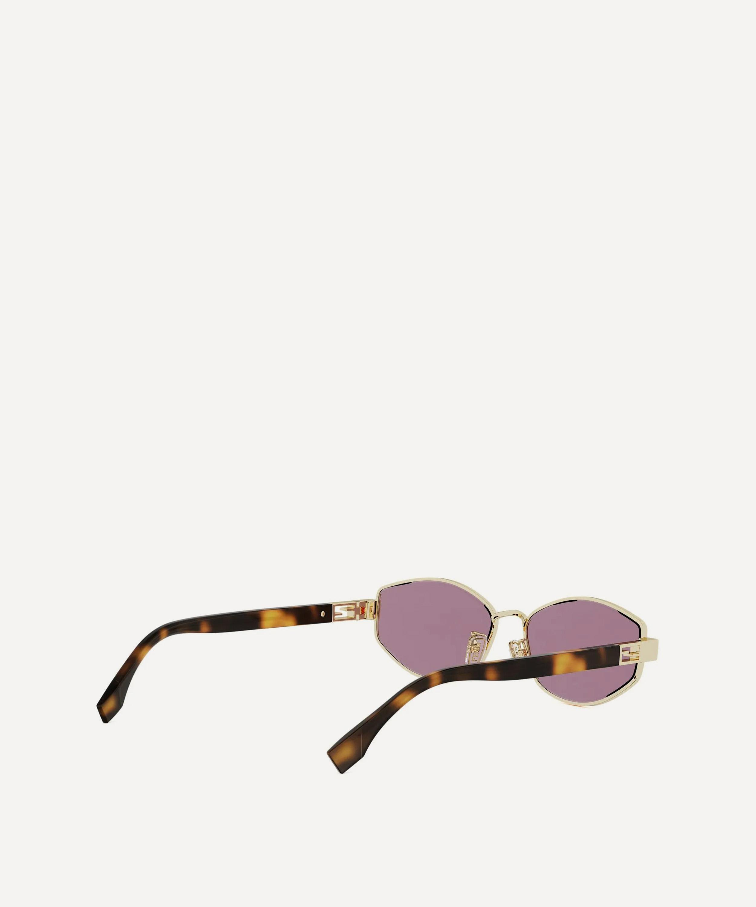 Fendi - Baguette Gold Geometric Sunglasses image number 3