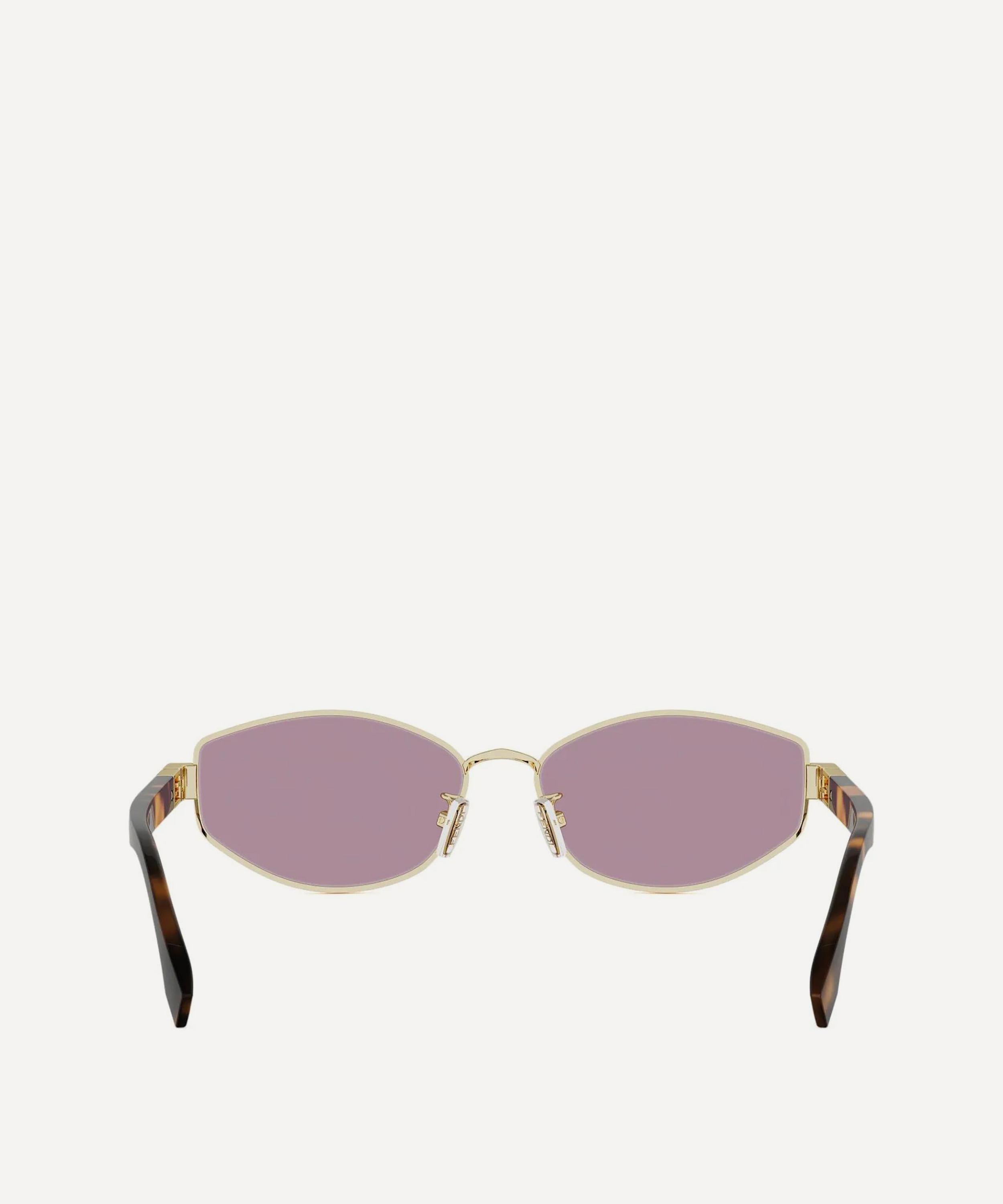 Fendi - Baguette Gold Geometric Sunglasses image number 4