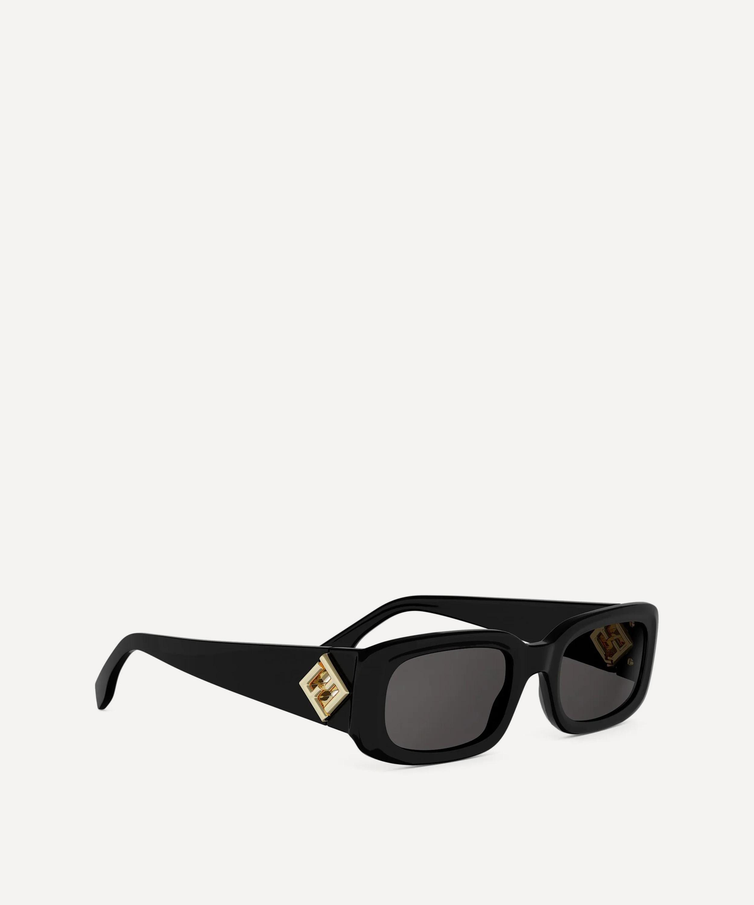 Fendi - FF Diamonds Black Rectangular Sunglasses image number 1