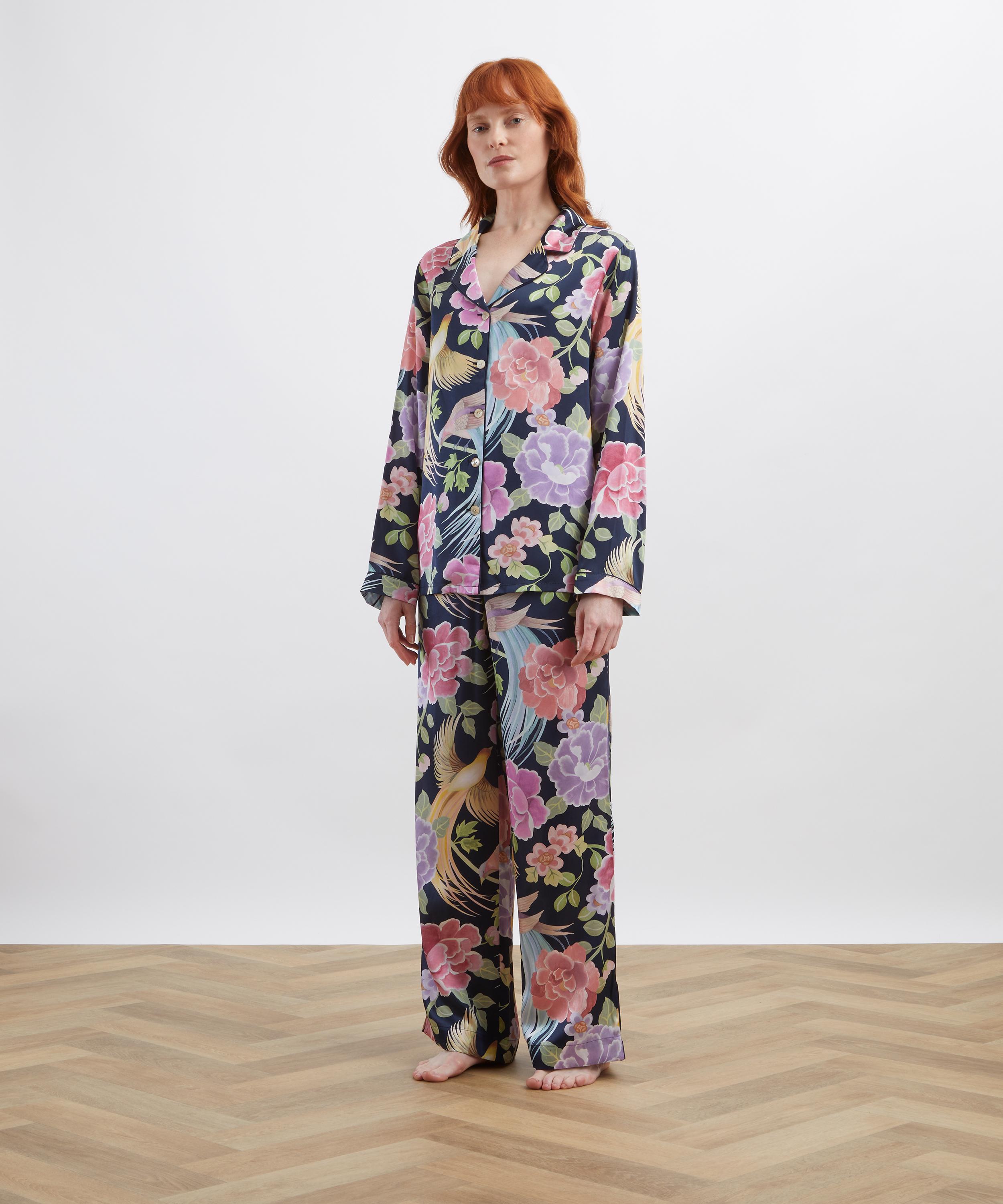 Liberty - Tropical Shawl Silk-Satin Pyjama Set image number 2