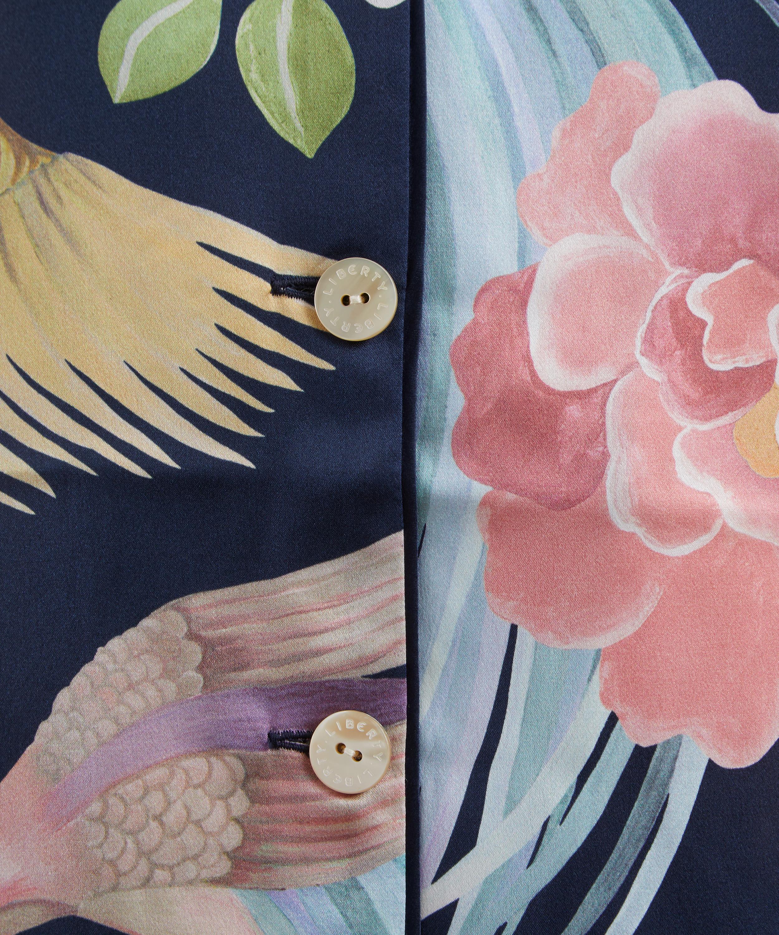 Liberty - Tropical Shawl Silk-Satin Pyjama Set image number 4