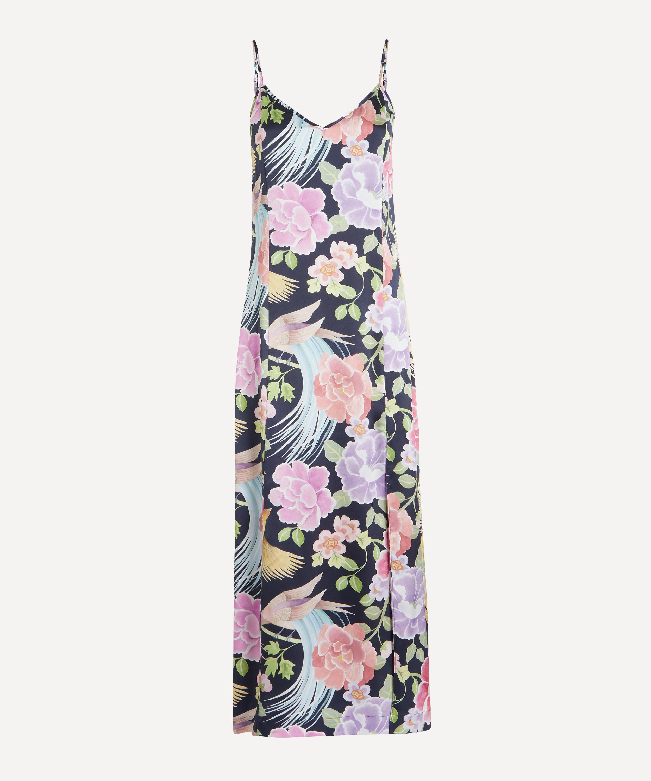 Liberty - Tropical Shawl Silk-Satin Chemise